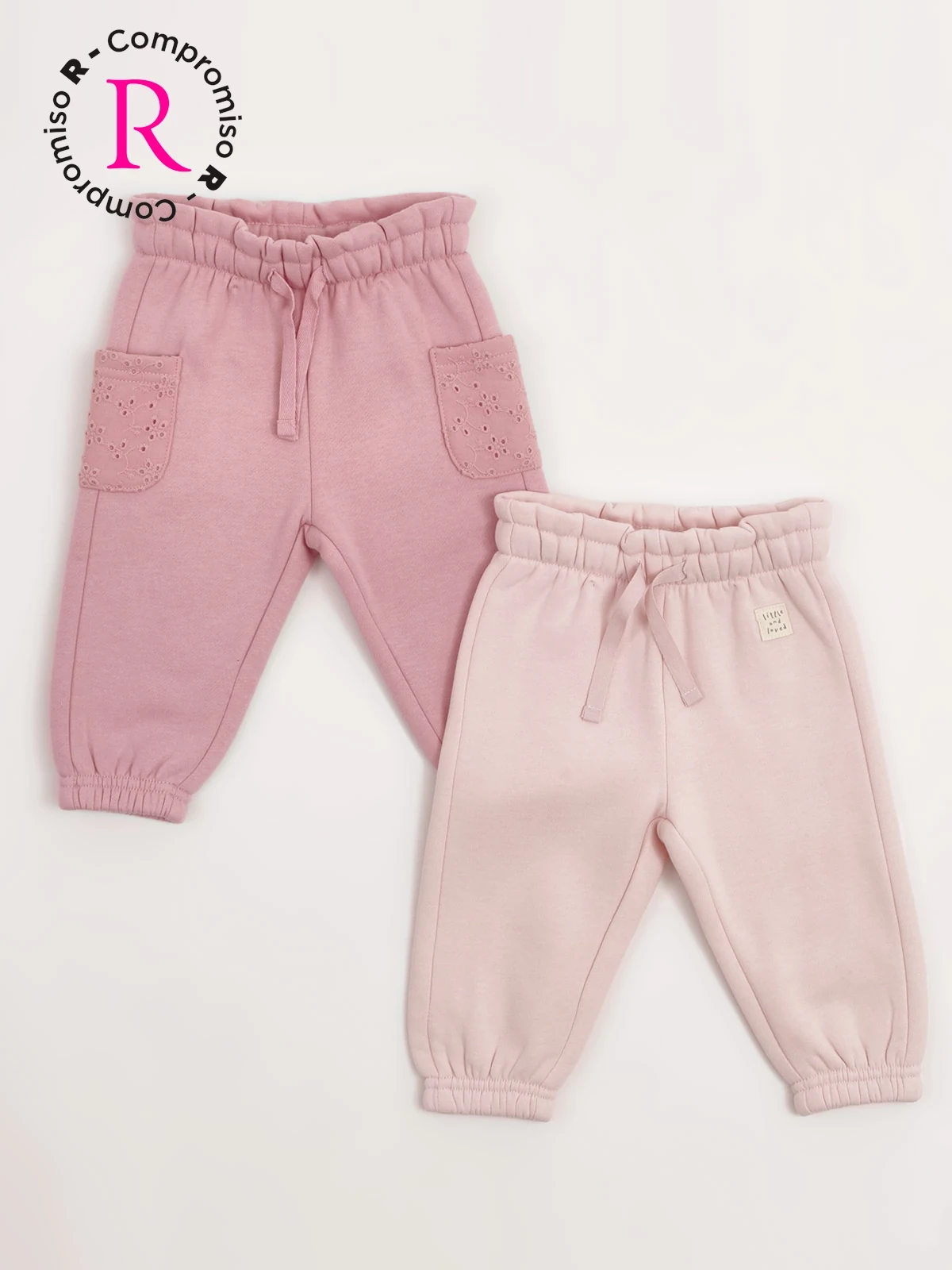 PACK X2 PANTALÓN DE BUZO ALGODÓN NIÑA BABY HARVEST - 1