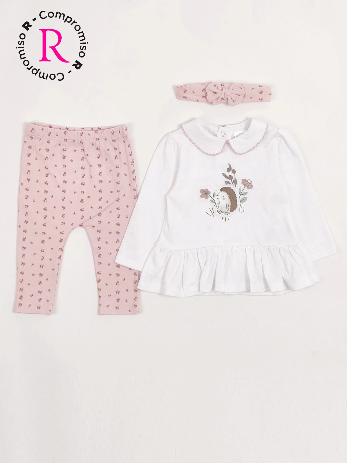 CONJUNTO BLUSA + PANTALÓN + VINCHA ALGODÓN NIÑA BABY HARVEST - 1