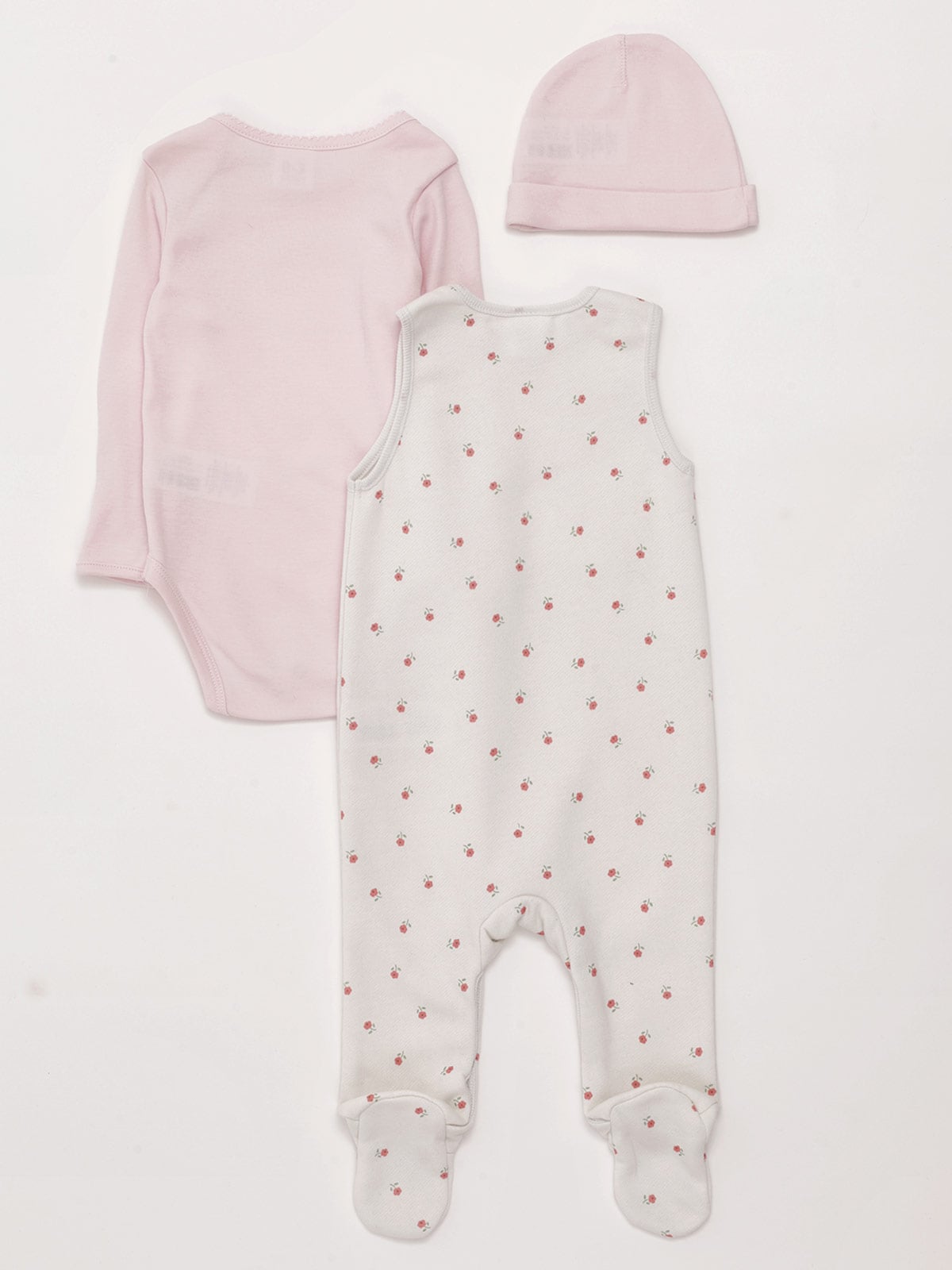 CONJUNTO BODY + ENTERIZO + GORRO ALGODÓN NIÑA BABY HARVEST - 4