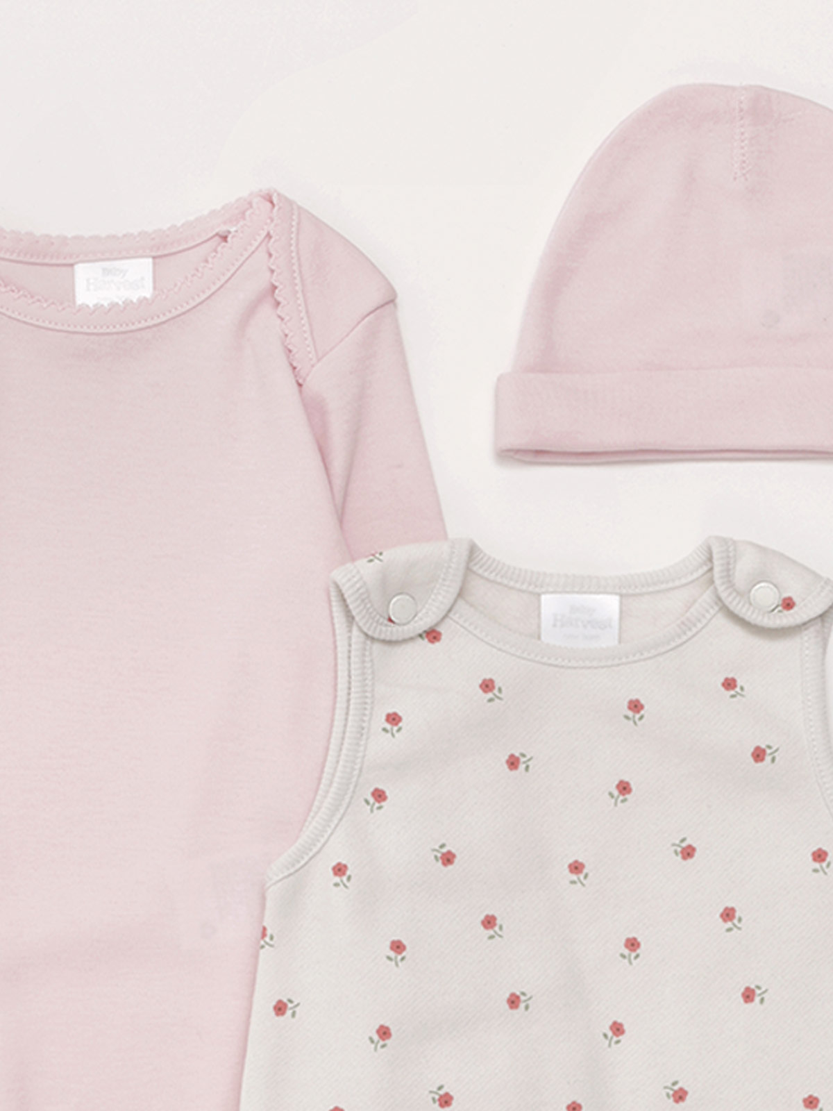 CONJUNTO BODY + ENTERIZO + GORRO ALGODÓN NIÑA BABY HARVEST - 5