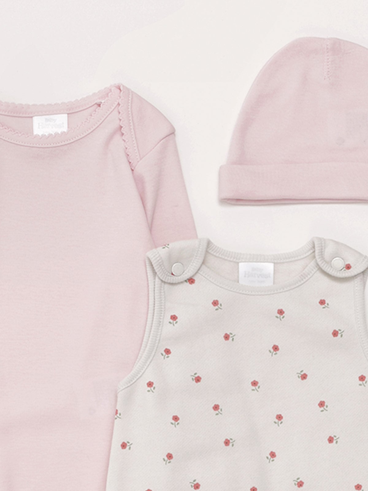 CONJUNTO BODY + ENTERIZO + GORRO ALGODÓN NIÑA BABY HARVEST - 5