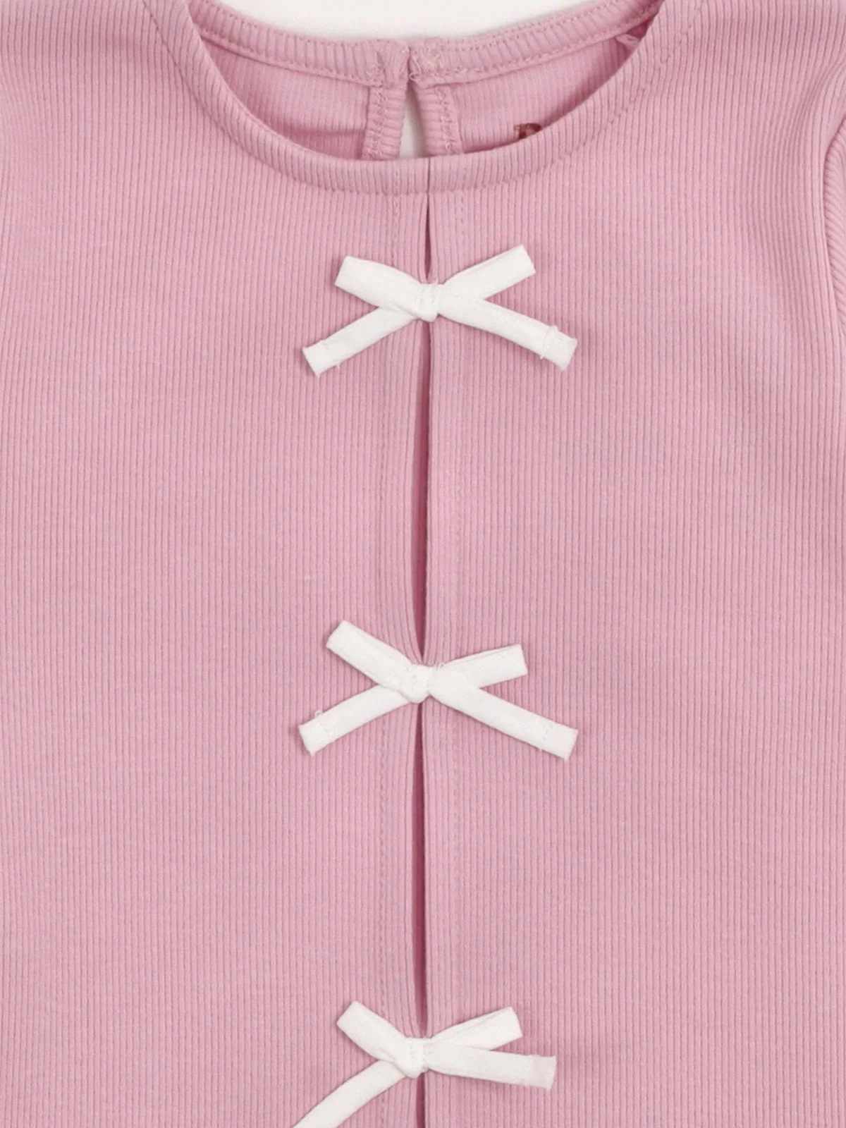 POLO RIB BOW MANGA LARGA BEBÉ NIÑA BABY HARVEST - 5