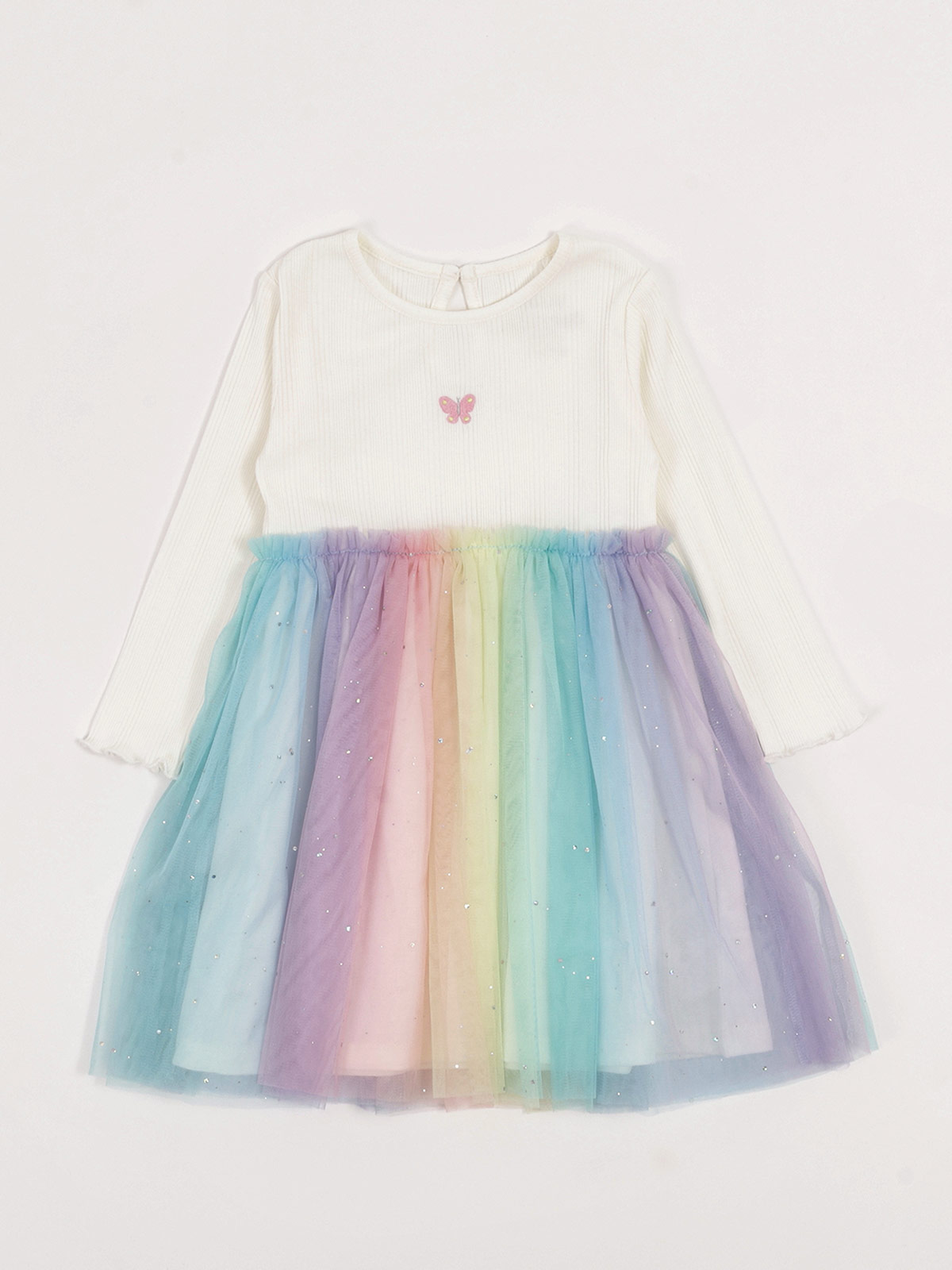 VESTIDO SHINNY MANGA LARGA BEBÉ NIÑA BABY HARVEST - 1