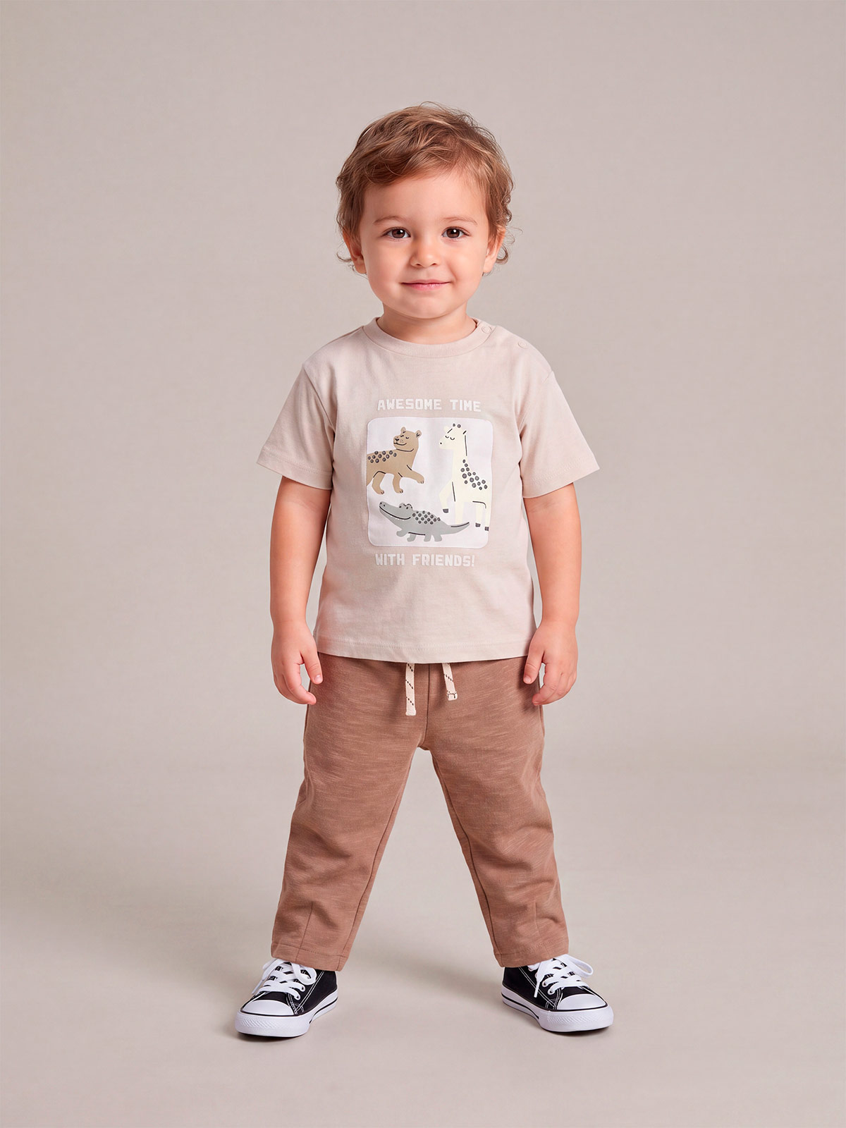 CONJUNTO POLO + PANTALÓN ALGODÓN NIÑO BABY HARVEST - 1