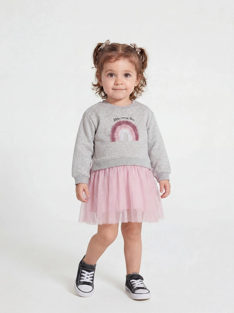 POLERA VESTIDO BEBÉ NIÑA BABY HARVEST - 1