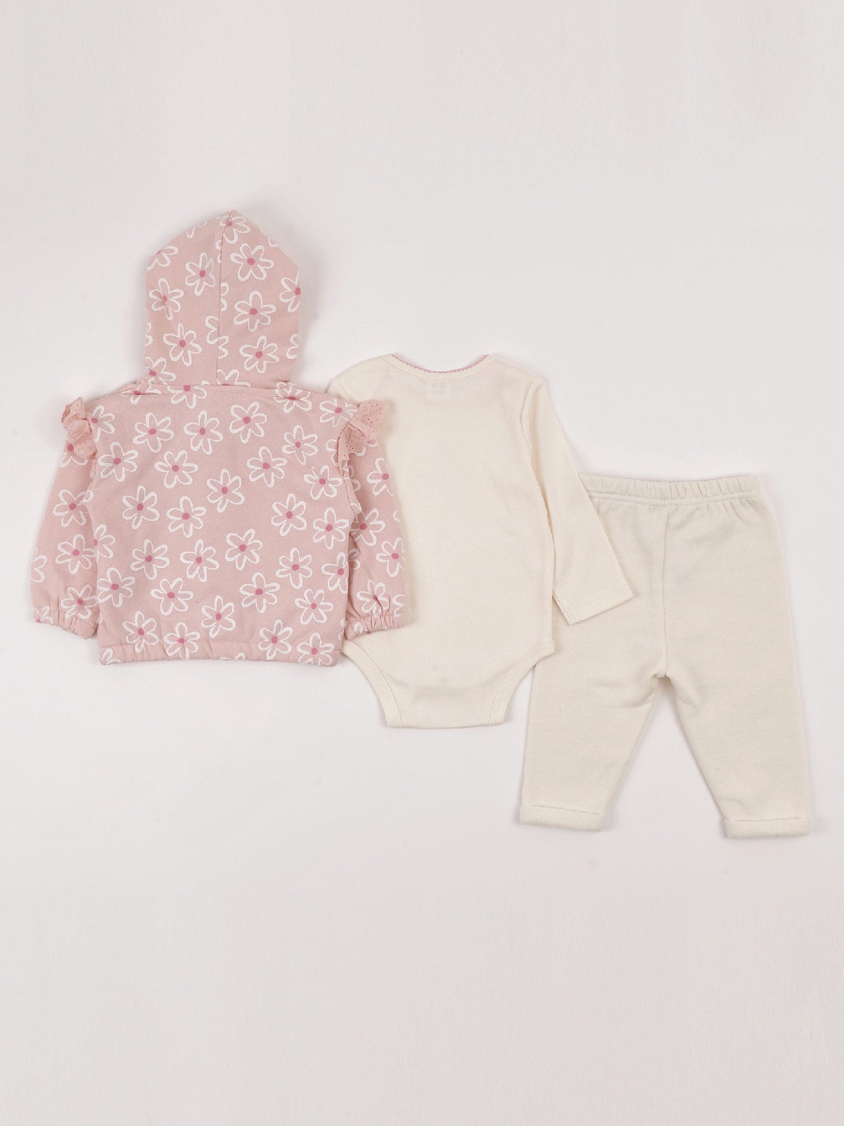 CONJUNTO BODY + POLERA + PANTALÓN DE BUZO ALGODÓN NIÑA BABY HARVEST - 4