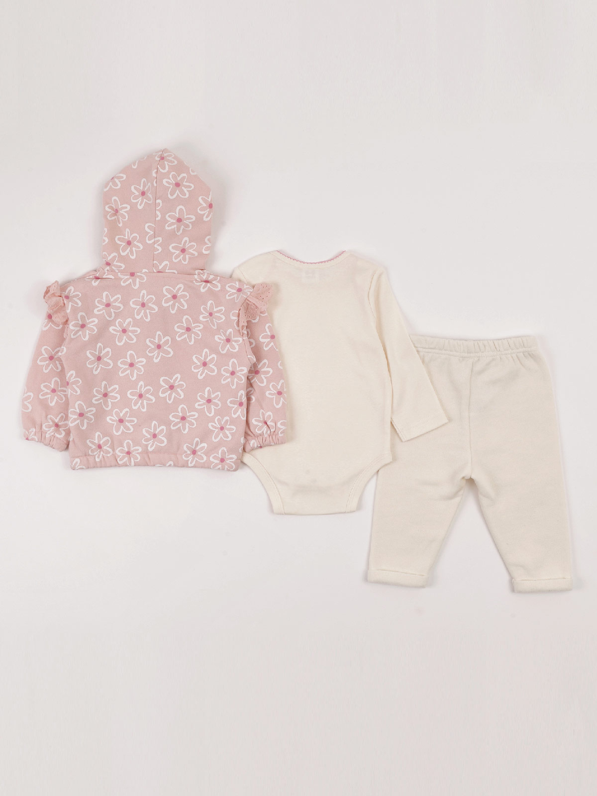 CONJUNTO BODY + POLERA + PANTALÓN DE BUZO ALGODÓN NIÑA BABY HARVEST - 4