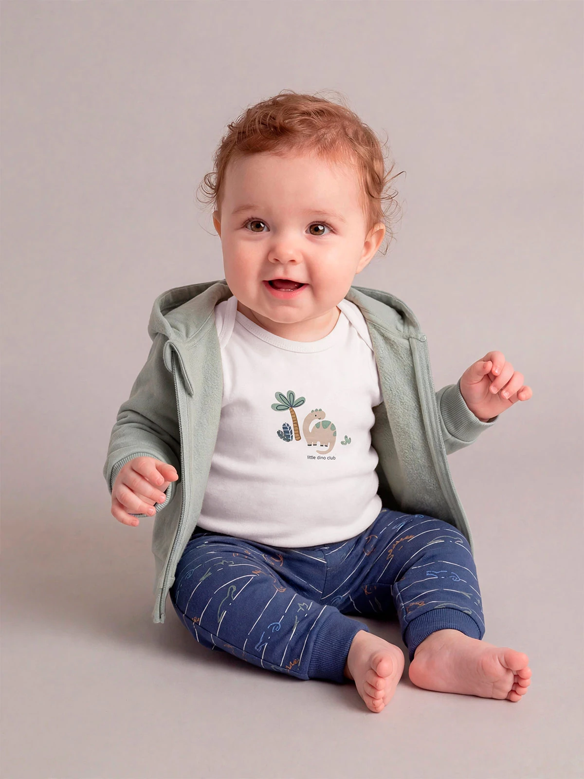 CONJUNTO BODY + POLERA + PANTALÓN DE BUZO ALGODÓN NIÑO BABY HARVEST - 1