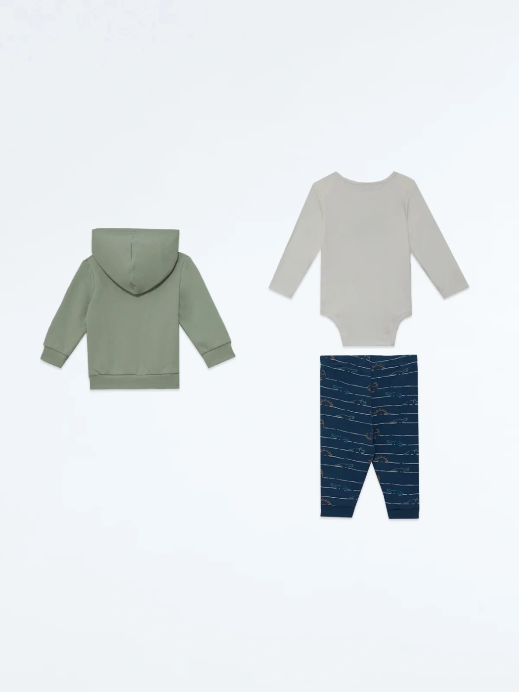 CONJUNTO BODY + POLERA + PANTALÓN DE BUZO ALGODÓN NIÑO BABY HARVEST - 3