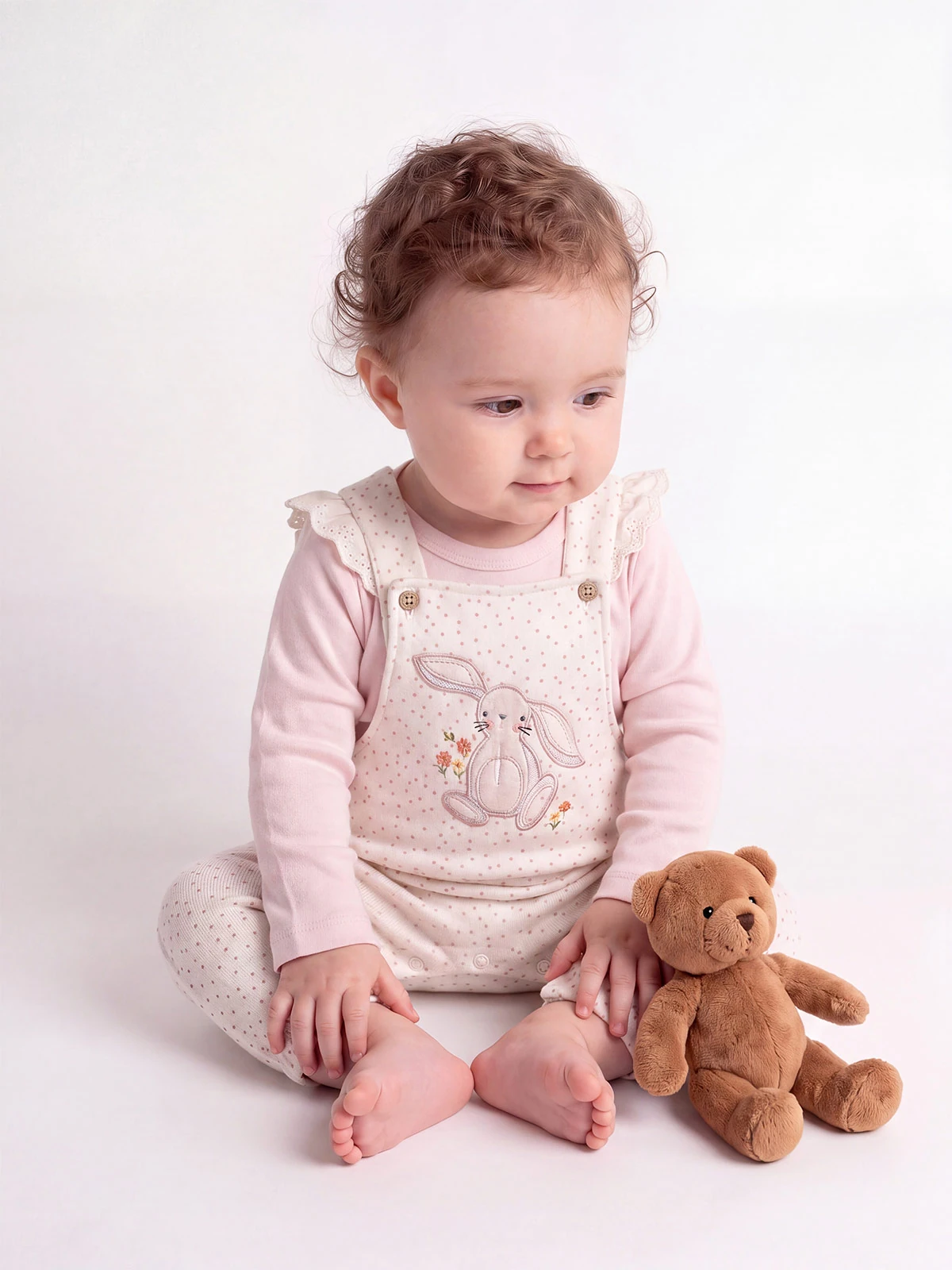 CONJUNTO BODY + JARDINERA ALGODÓN NIÑA BABY HARVEST - 1
