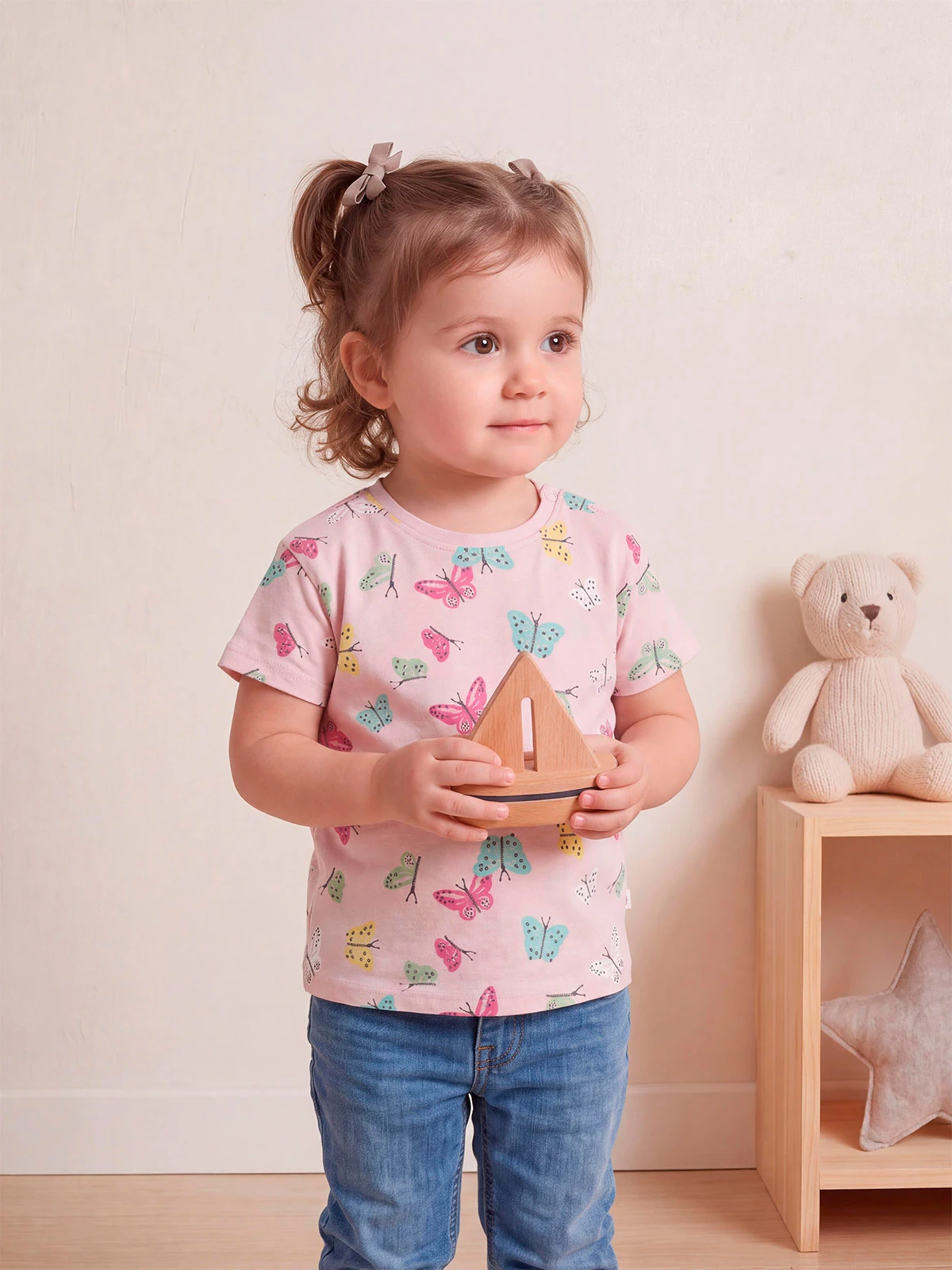 POLO MANGA CORTA ALGODÓN BEBE NIÑA BABY HARVEST FULL PRINT  - 1