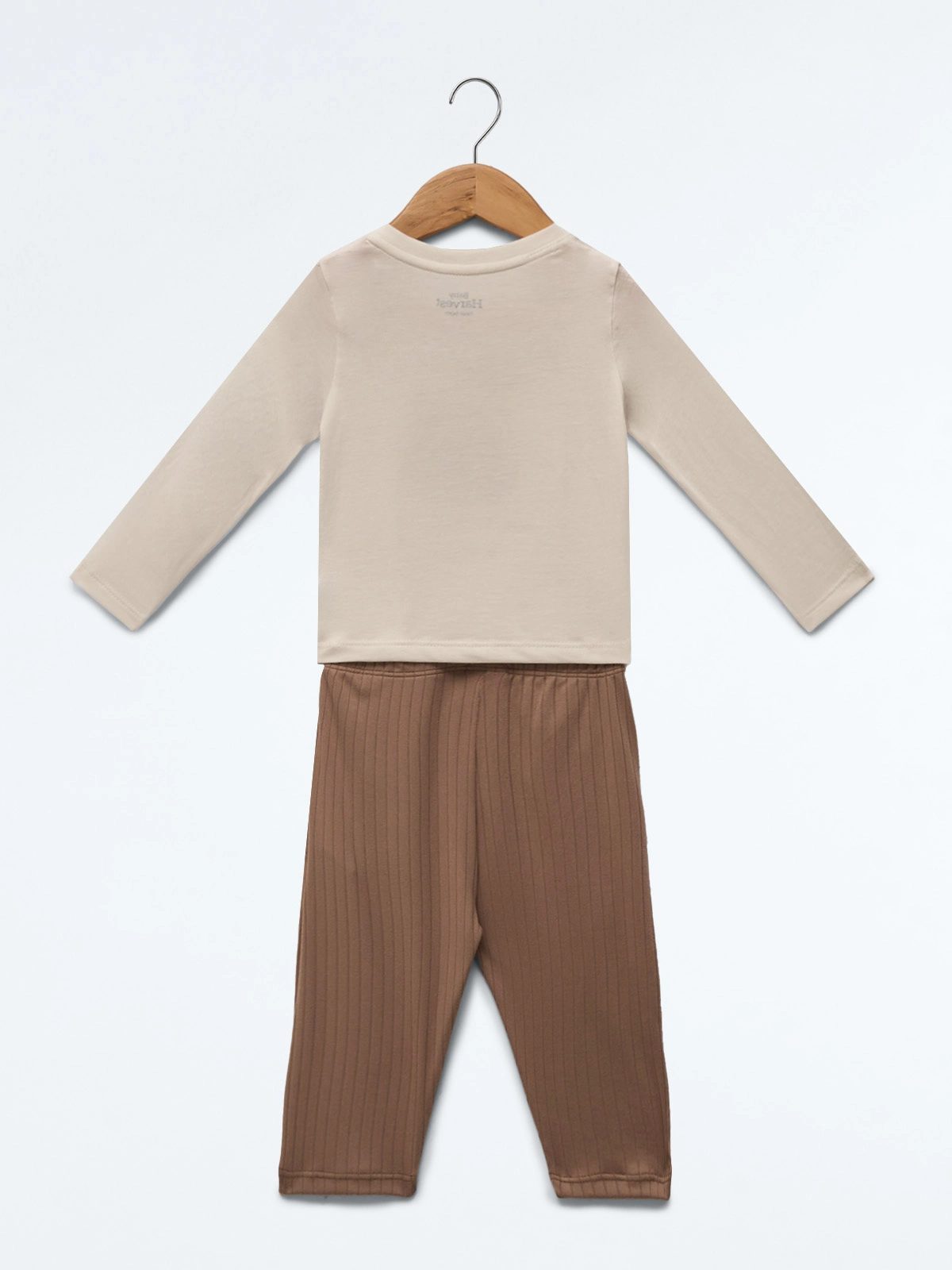 CONJUNTO RIB ALGODÓN POLO + PANTALON BEBE NIÑO BABY HARVEST - 2