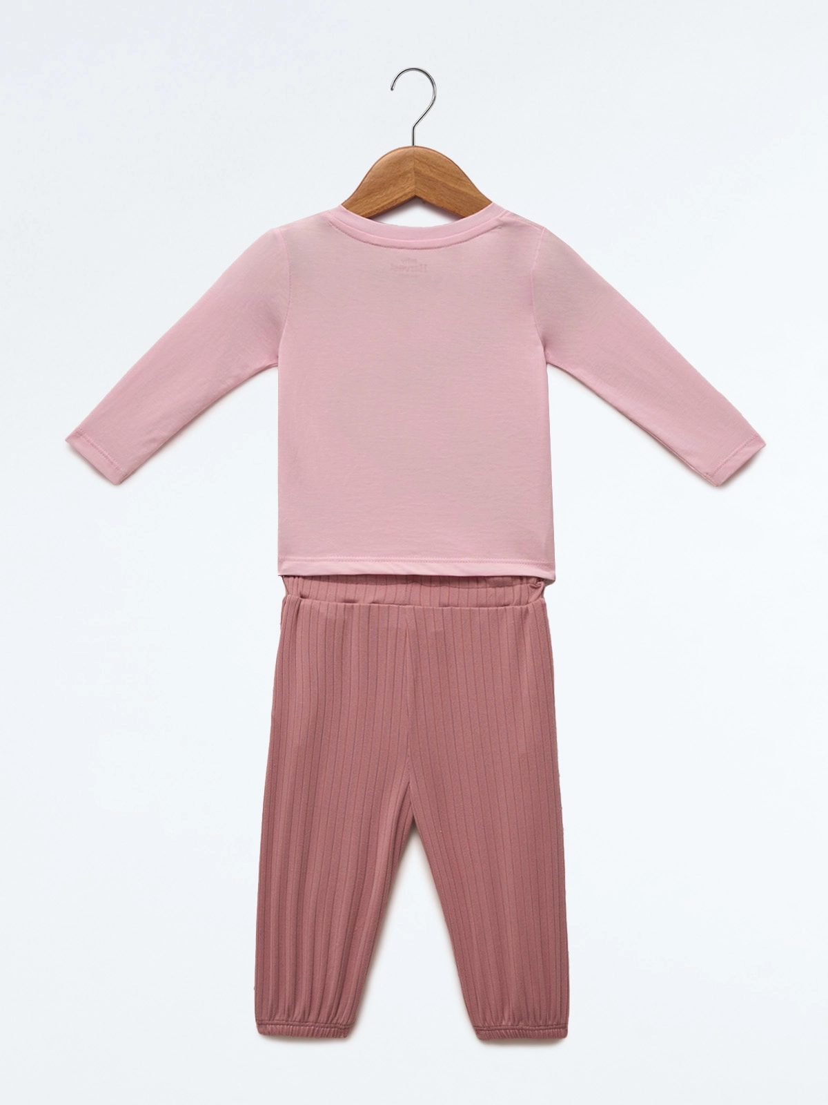 CONJUNTO RIB ALGODÓN POLO + PANTALON BEBE NIÑA BABY HARVEST - 2