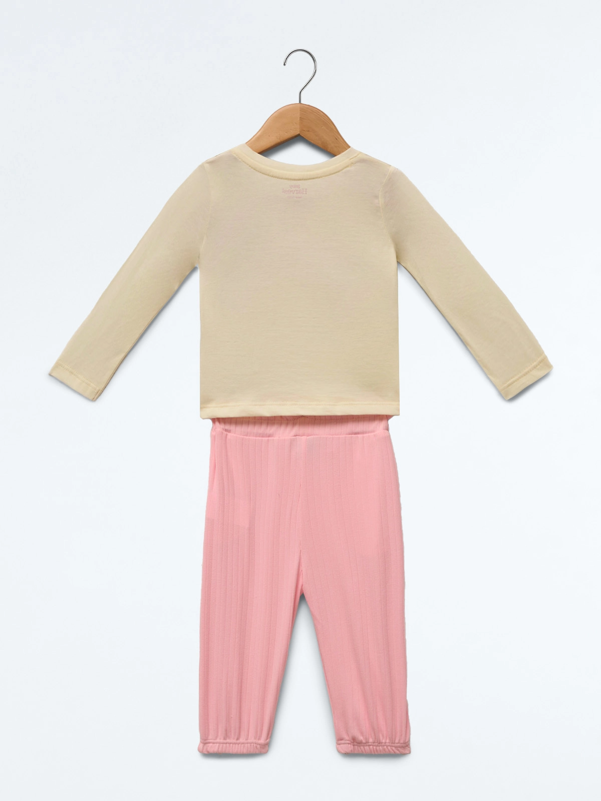 CONJUNTO RIB ALGODÓN POLO + PANTALON BEBE NIÑA BABY HARVEST - 2
