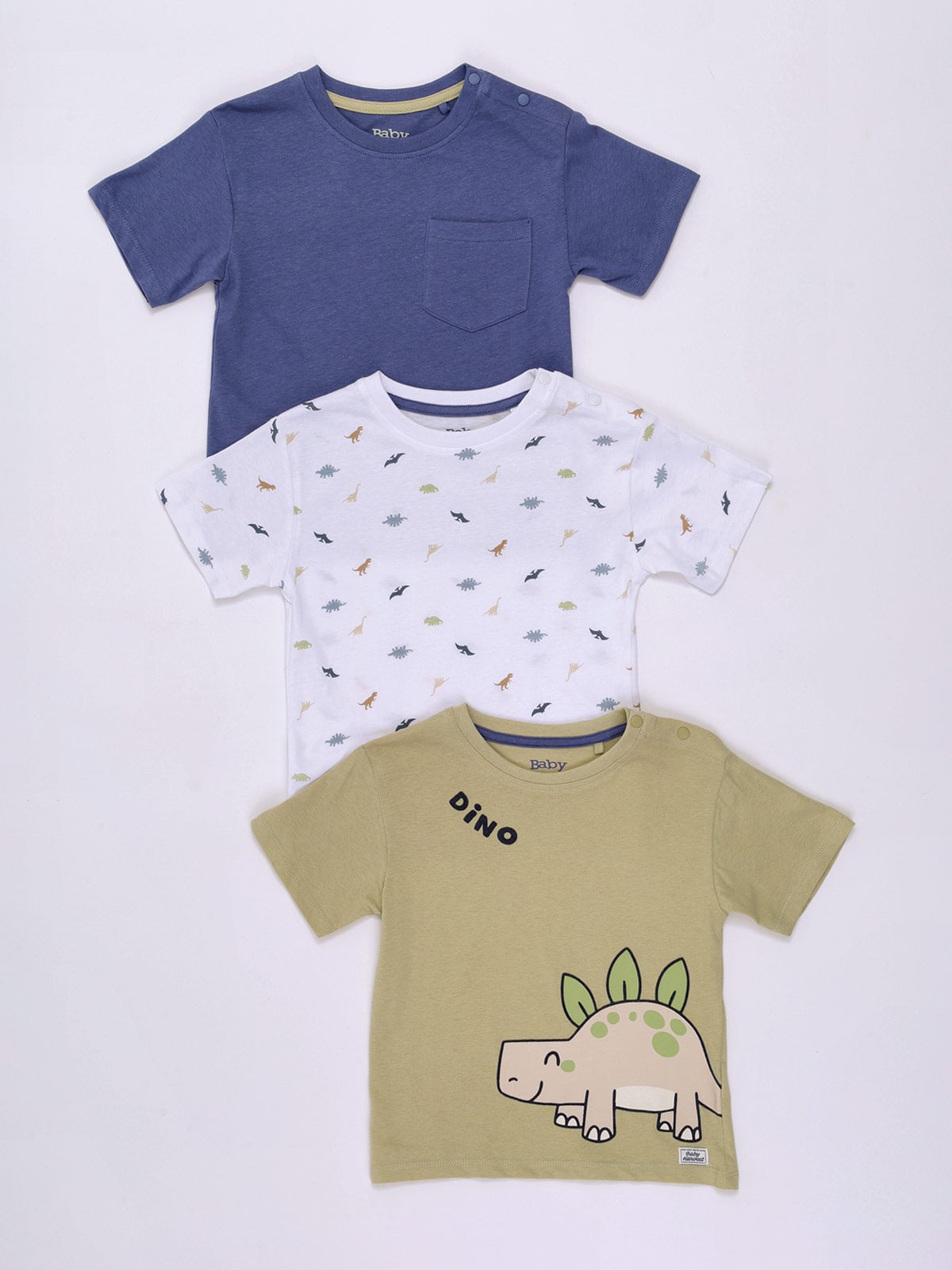 PACK X3 POLOS MANGA CORTA ALGODÓN BEBE NIÑO BABY HARVEST - 1