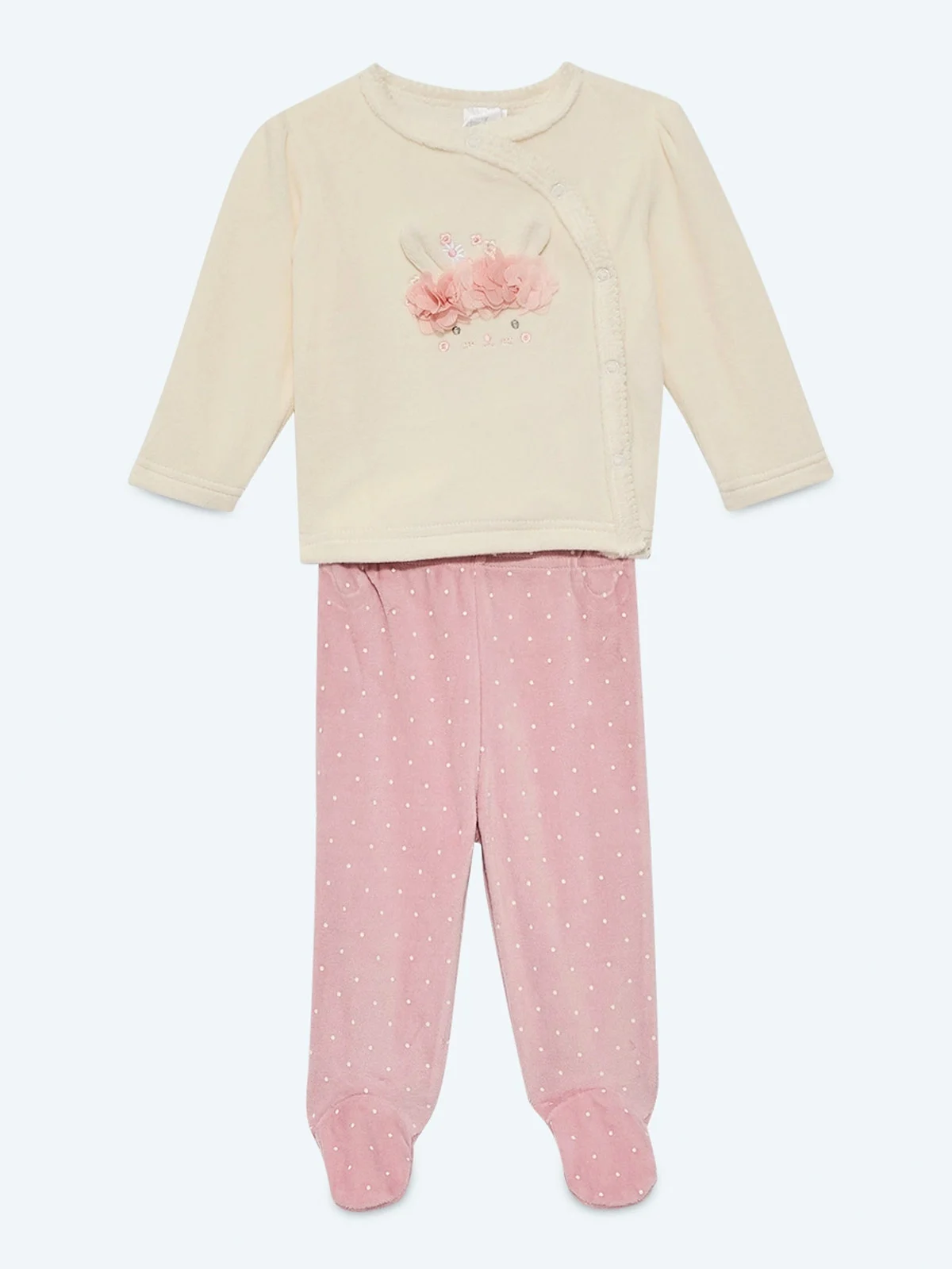 CONJUNTO PLUSH TOP + PANTALÓN BEBÉ NIÑA BABY HARVEST - 3