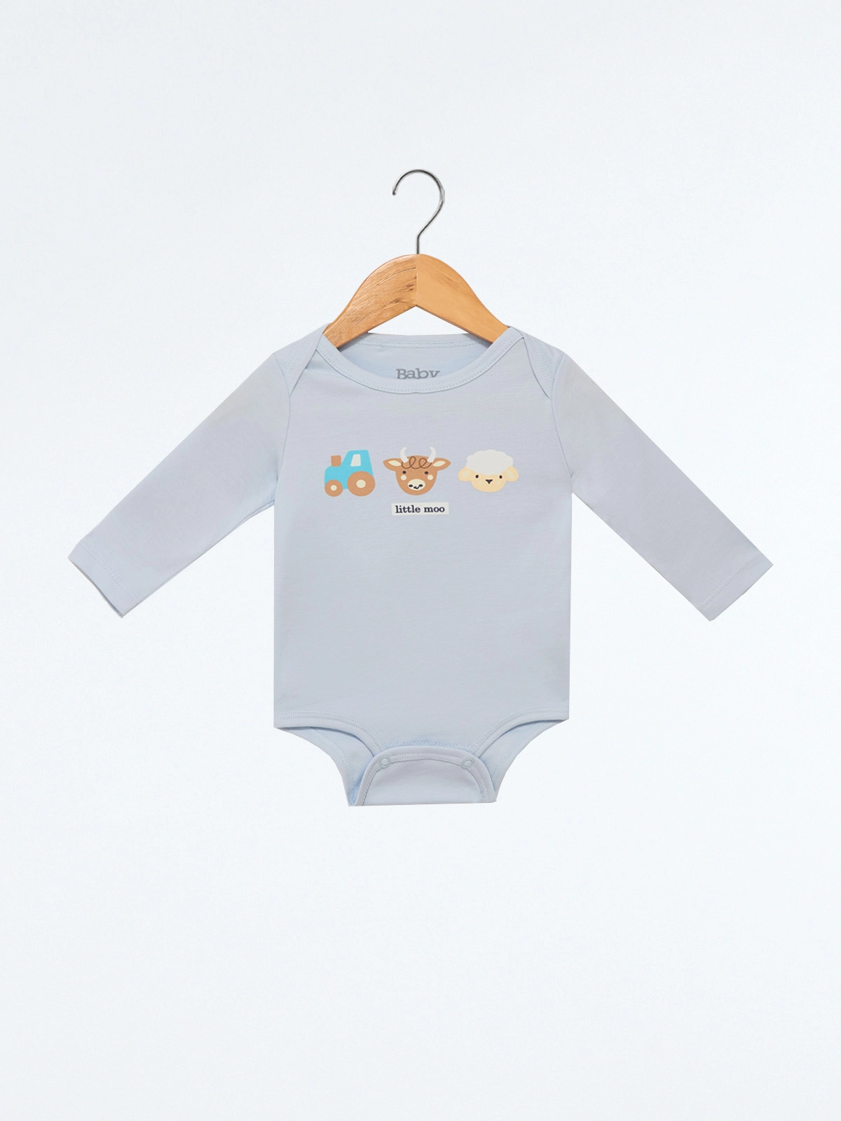 PACK X3 BODYS MANGA LARGA ALGODÓN PERUANO BEBE NIÑO BABY HARVEST - 4