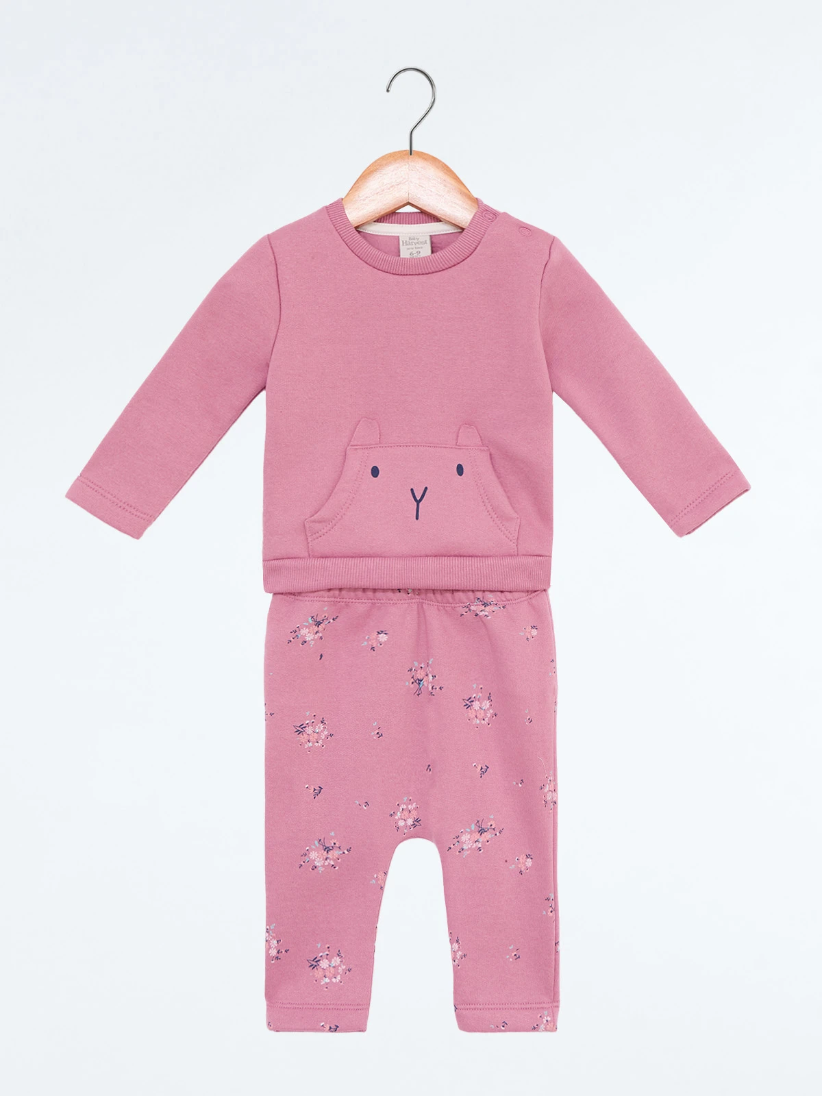 CONJUNTO FRANELA POLERA + PANTALON BEBE NIÑA BABY HARVEST - 1