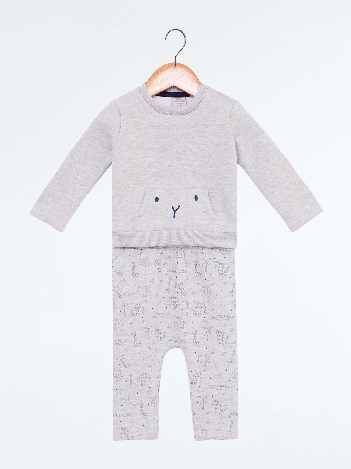 CONJUNTO FRANELA POLERA + PANTALON BEBE NIÑO BABY HARVEST - 1