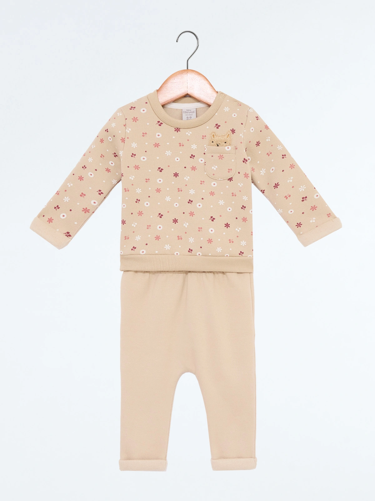 CONJUNTO FRANELA POLERA + PANTALON BEBE NIÑA BABY HARVEST - 1