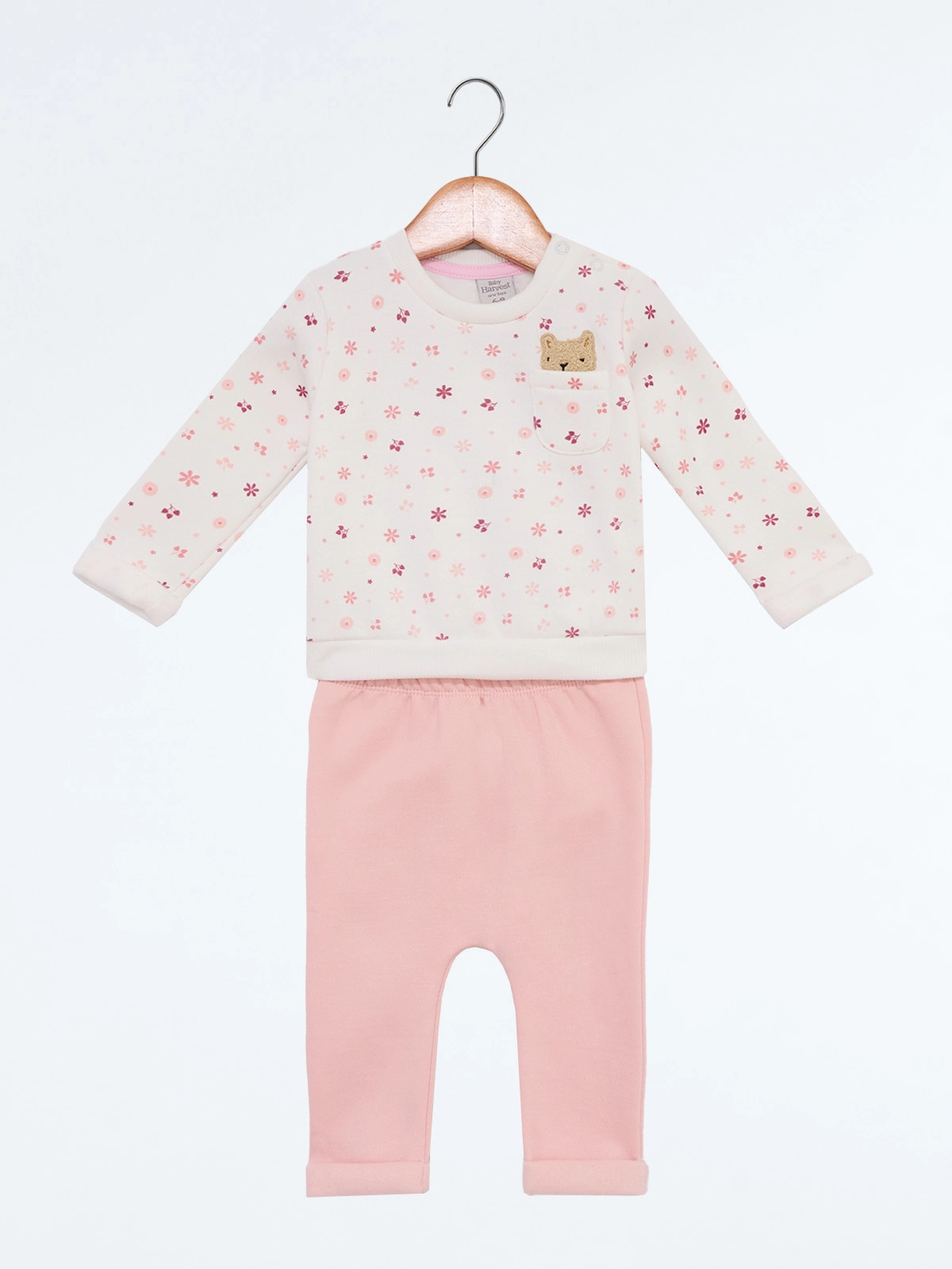 CONJUNTO FRANELA POLERA + PANTALON BEBE NIÑA BABY HARVEST - 1