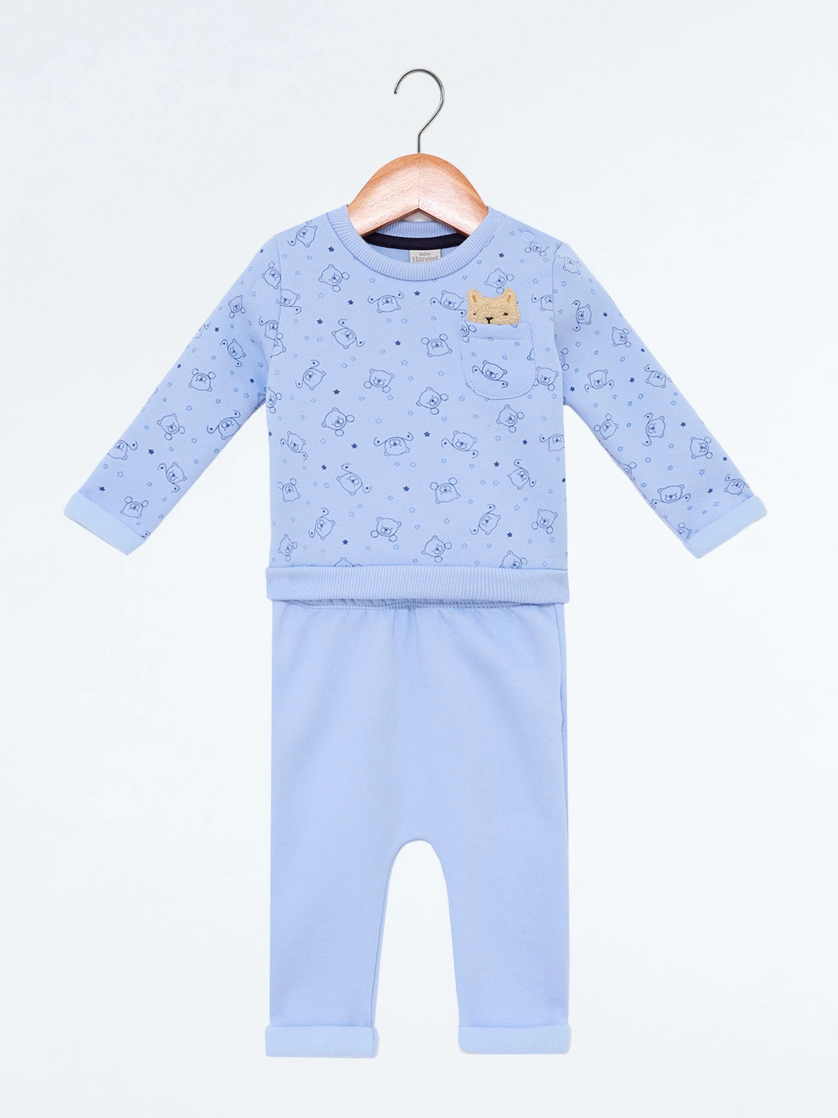 CONJUNTO FRANELA POLERA + PANTALON BEBE NIÑO BABY HARVEST - 1