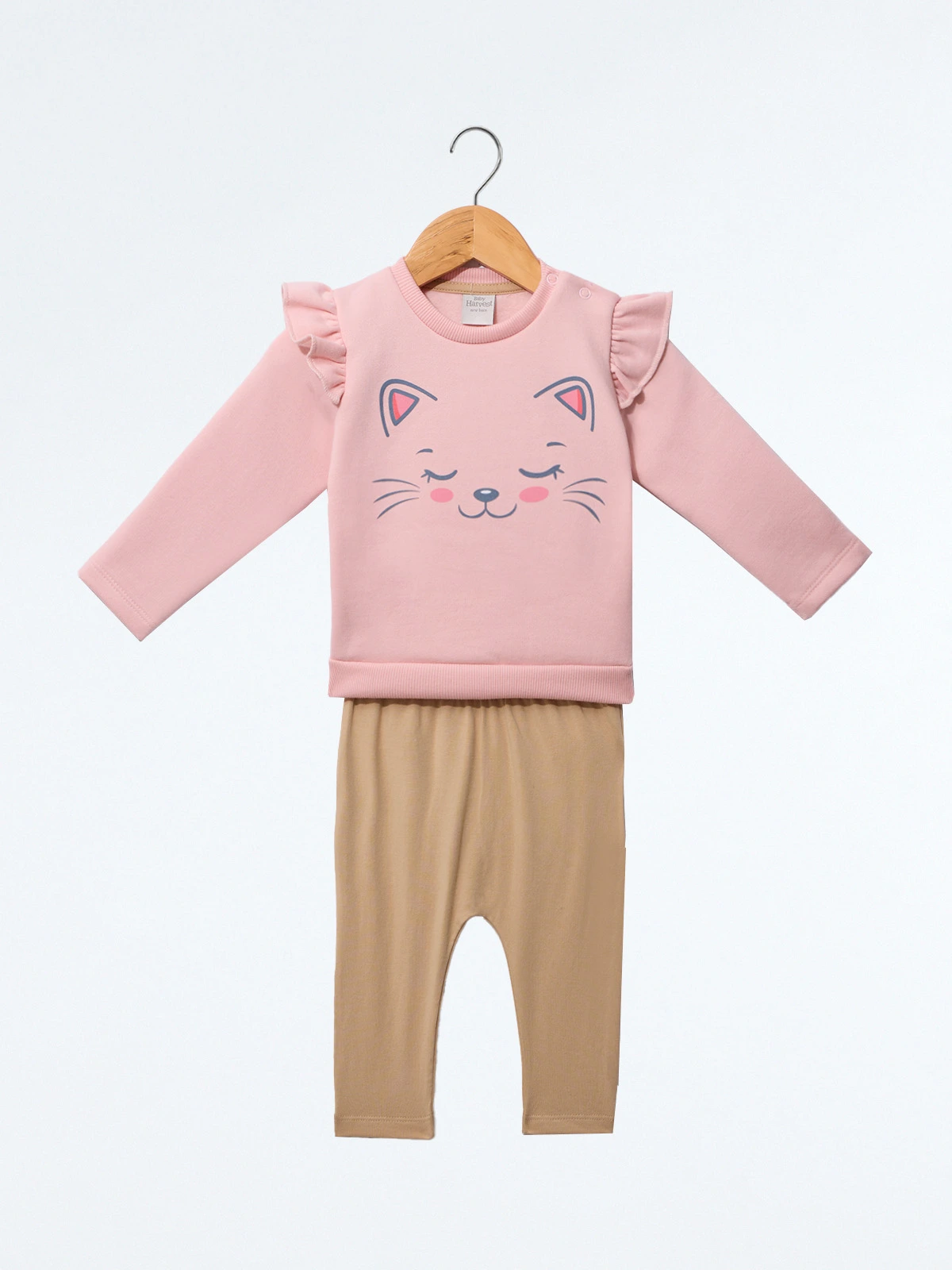 CONJUNTO FRANELA POLERA + PANTALON BEBE NIÑA BABY HARVEST - 1