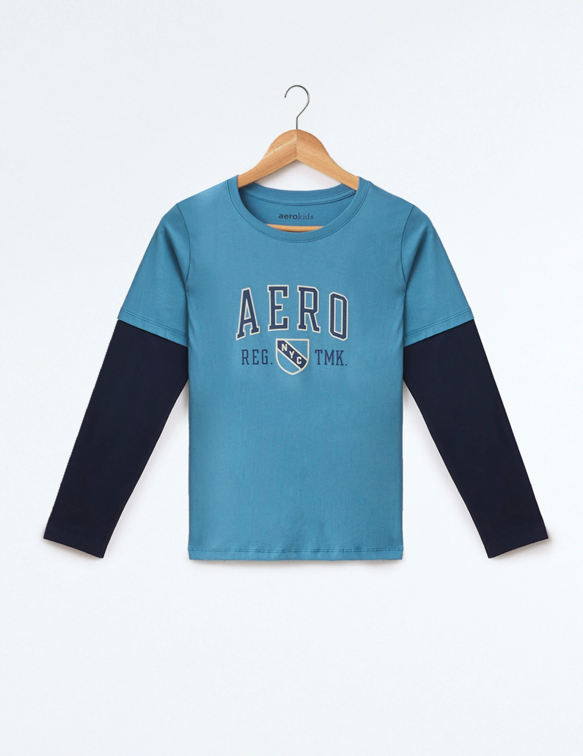 POLO MANGA LARGA ALGODÓN NIÑO AERO - 1
