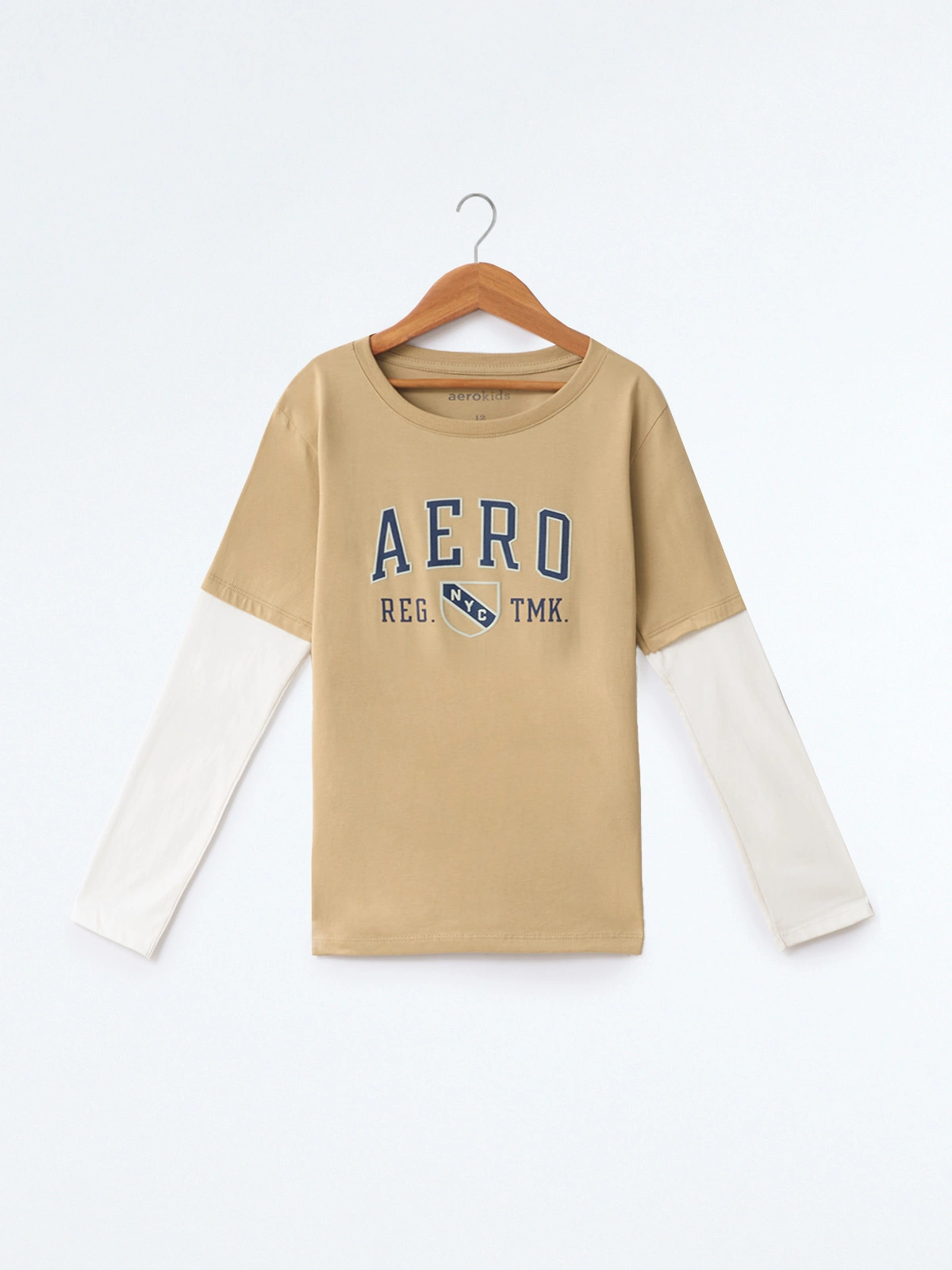 POLO MANGA LARGA ALGODÓN NIÑO AERO - 1