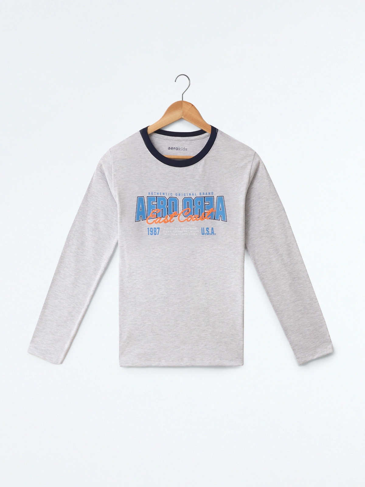 POLO MANGA LARGA ALGODÓN NIÑO AERO - 1