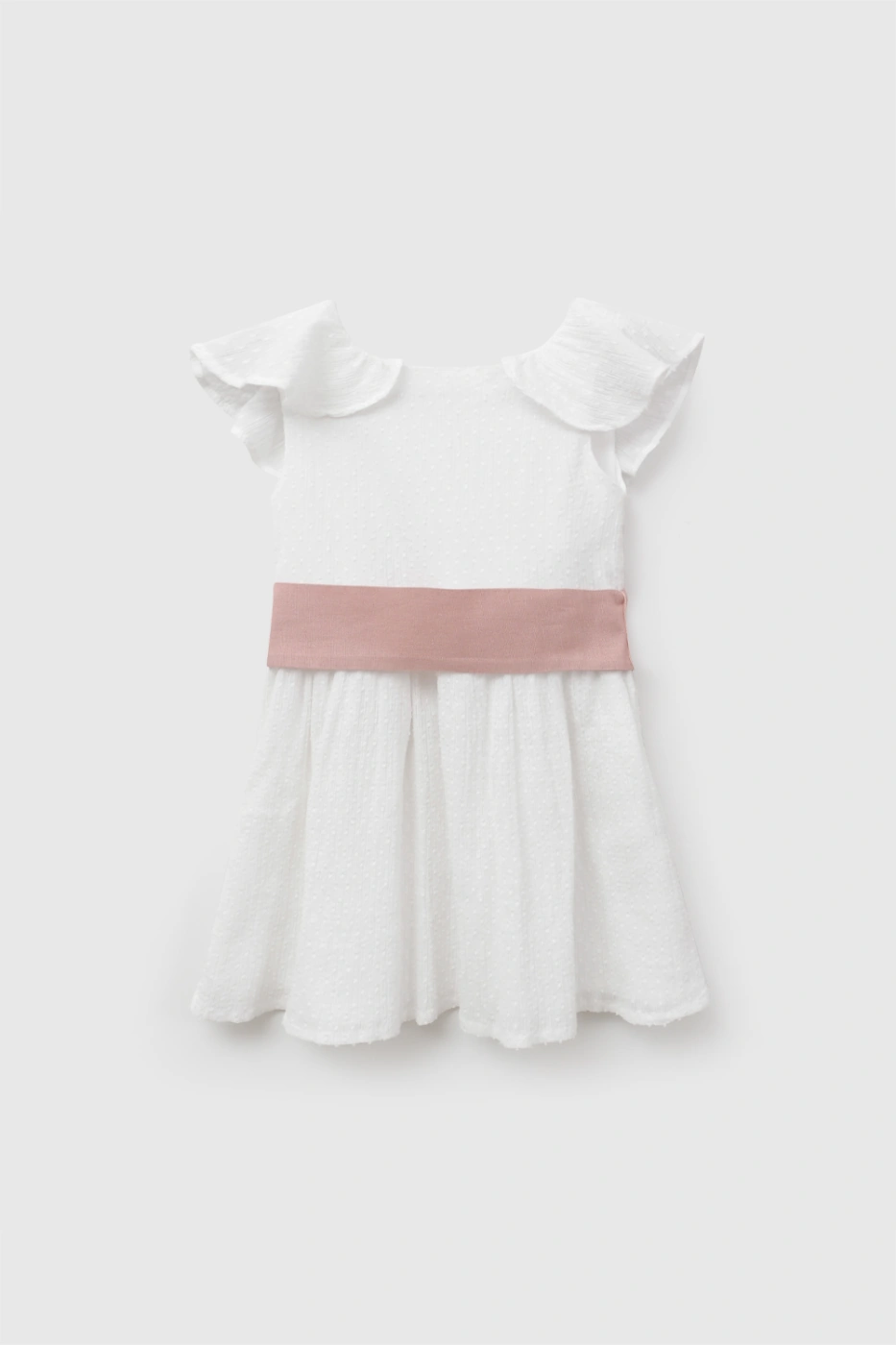VESTIDO BEBÉ NIÑA COLLOKY LAZO DE LINO ALGODÓN  - 1