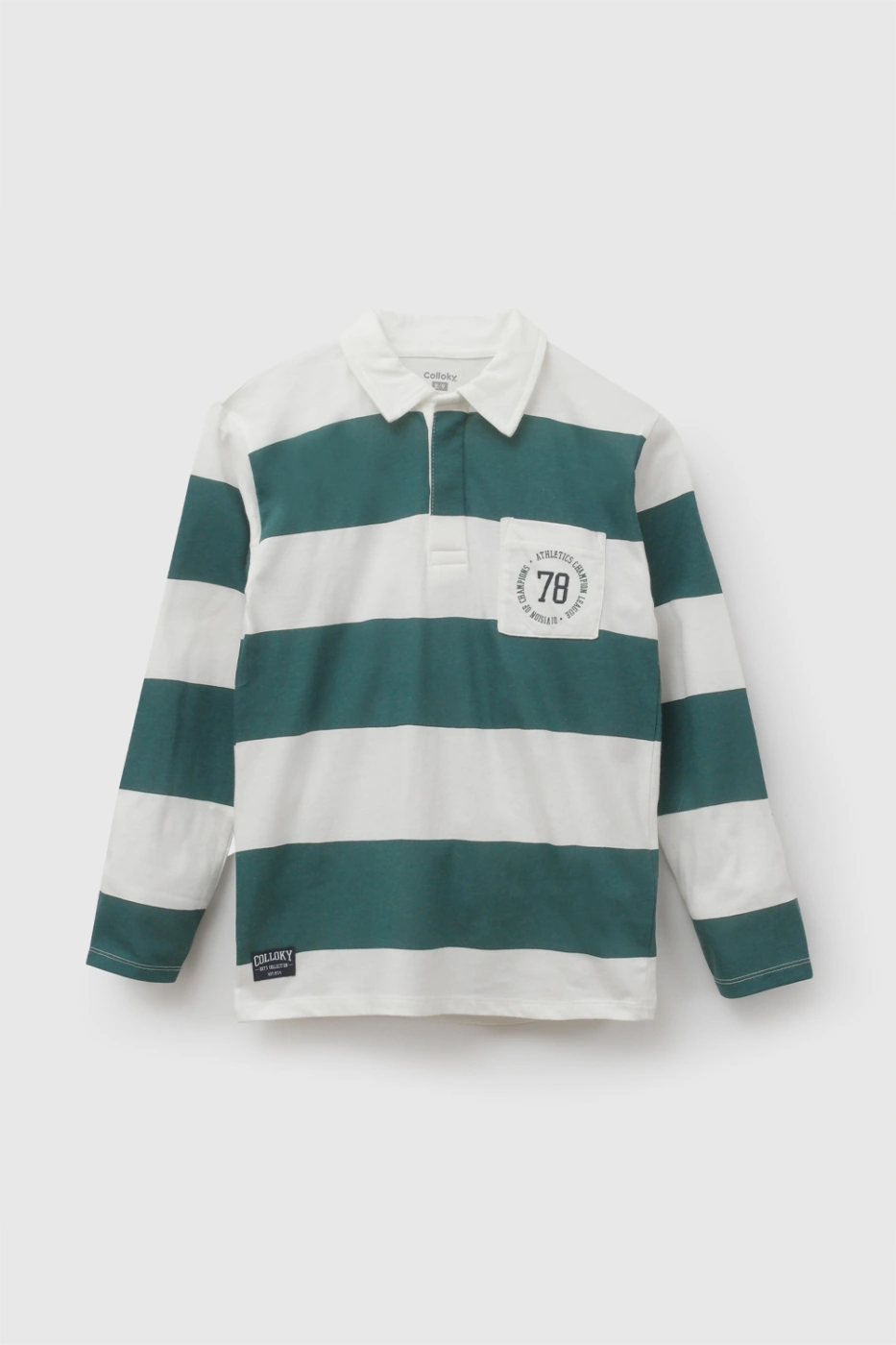 POLO MANGA LARGA ALGODÓN NIÑO COLLOKY RAYAS - 1