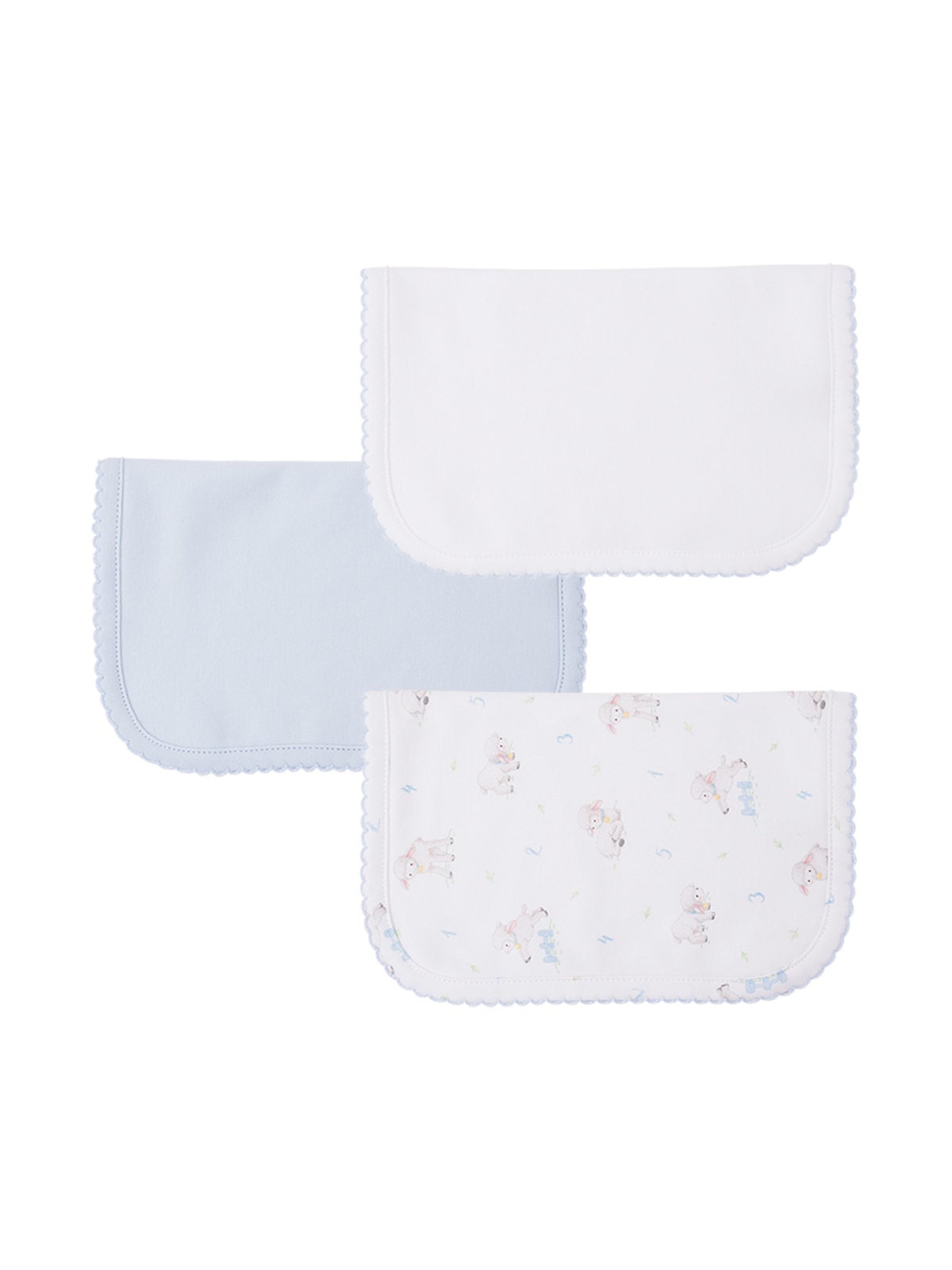 PACK X3 BABITAS ALGODÓN PIMA BABY CLUB CHIC BABY SHEEP BLUE - 1