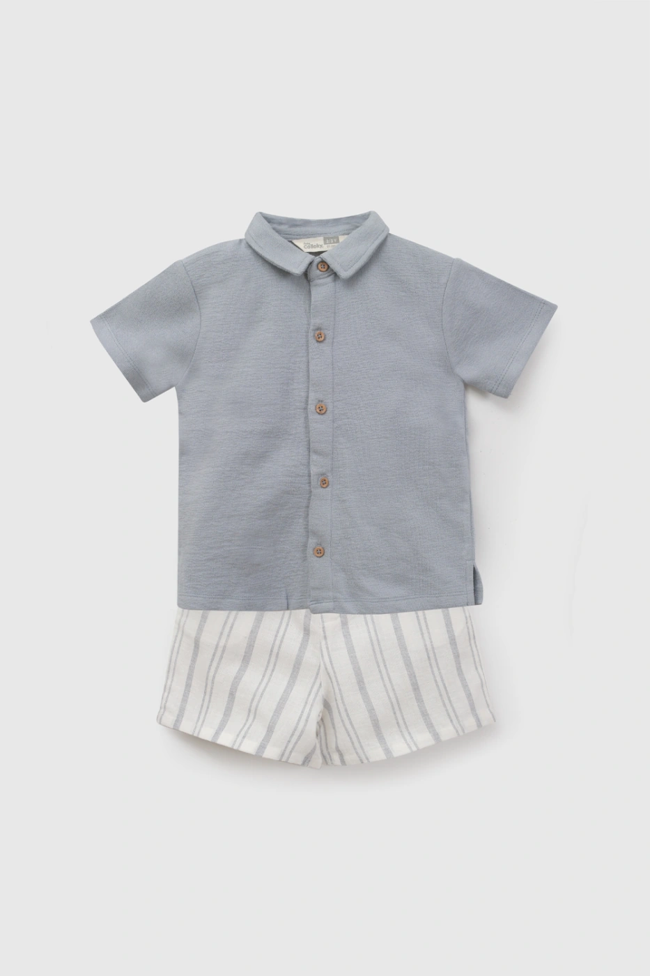 CONJUNTO CAMISA + SHORT ALGODÓN BEBÉ NIÑO COLLOKY - 1