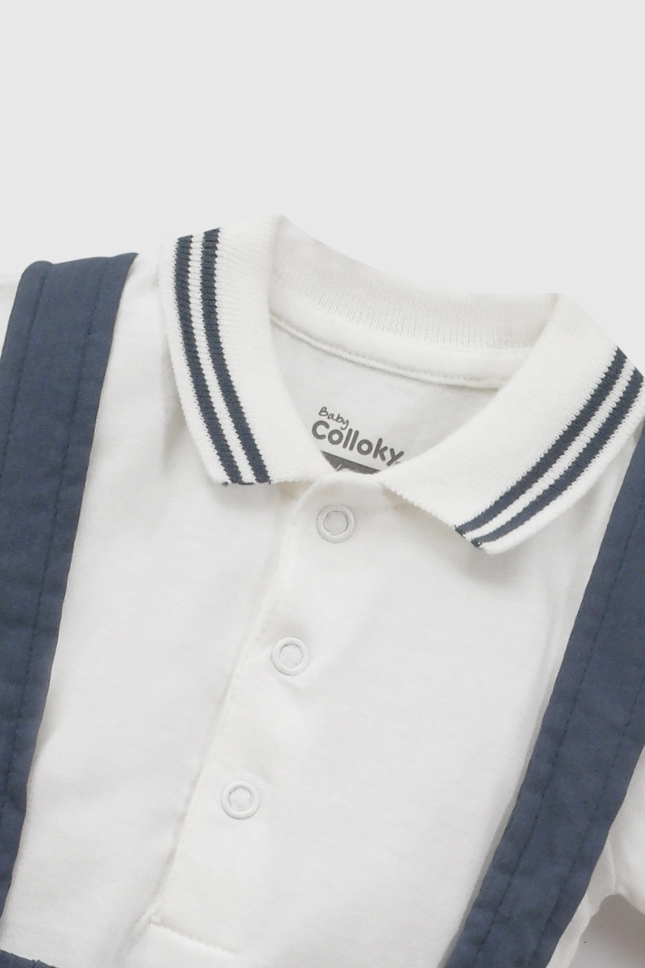 CONJUNTO BODY PIQUÉ + SHORT ALGODÓN BEBÉ NIÑO COLLOKY - 4