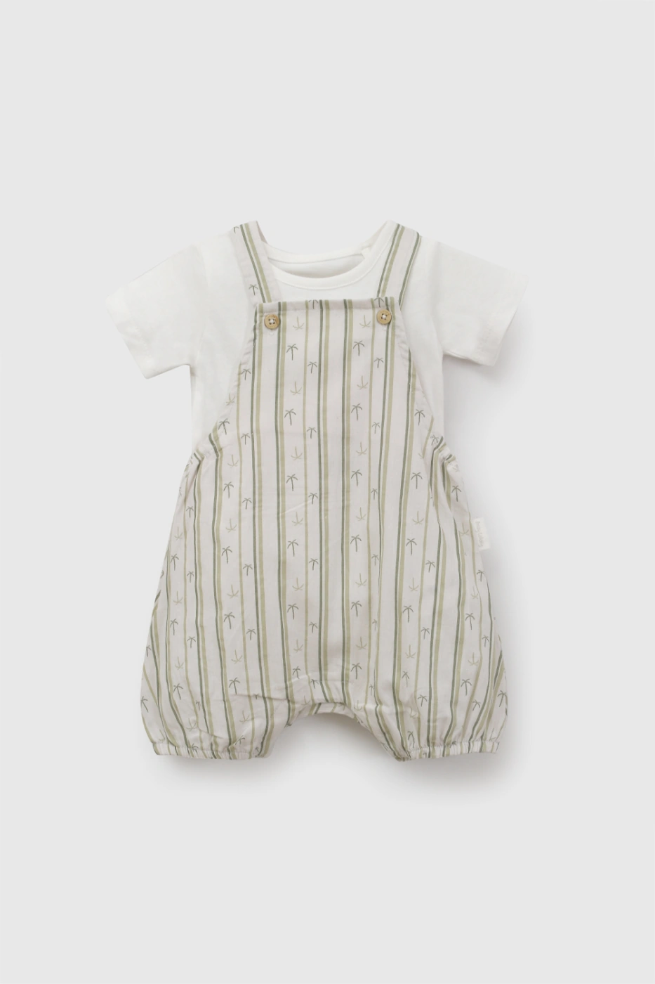 CONJUNTO JARDINERA + BODY ALGODÓN BEBÉ NIÑO COLLOKY - 1