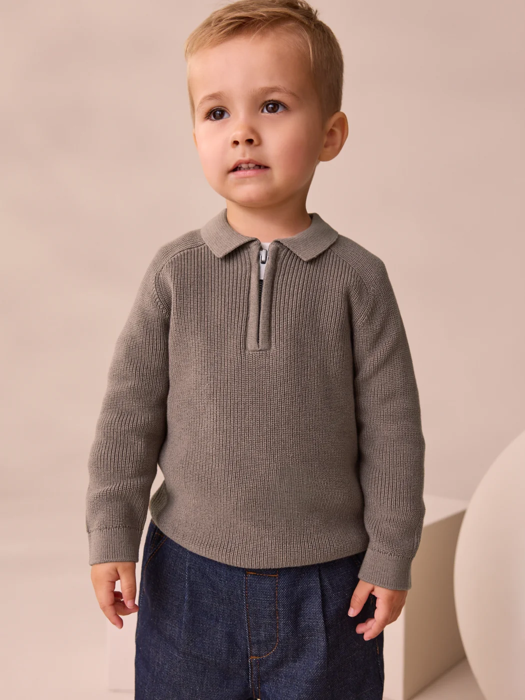 CHOMPA CARDIGAN CUELLO PIQUÉ BEBÉ NIÑO NEXT - 1