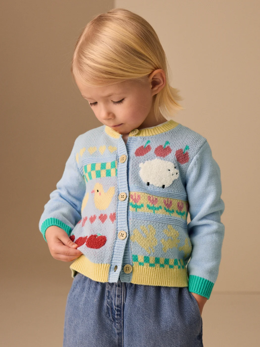 CHOMPA CARDIGAN FARM BEBÉ NIÑA NEXT - 1