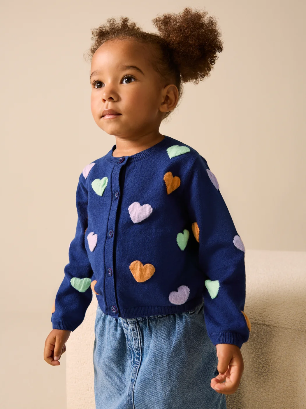 CHOMPA CARDIGAN CORAZONES BEBÉ NIÑA NEXT - 1
