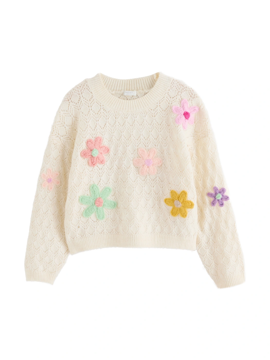 CHOMPA SWEATER FLORES NIÑA NEXT - 3