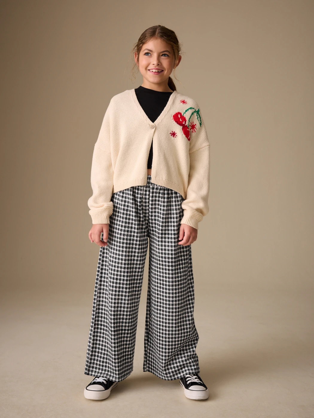 PANTALÓN DE BUZO CUADROS NIÑA NEXT - 6
