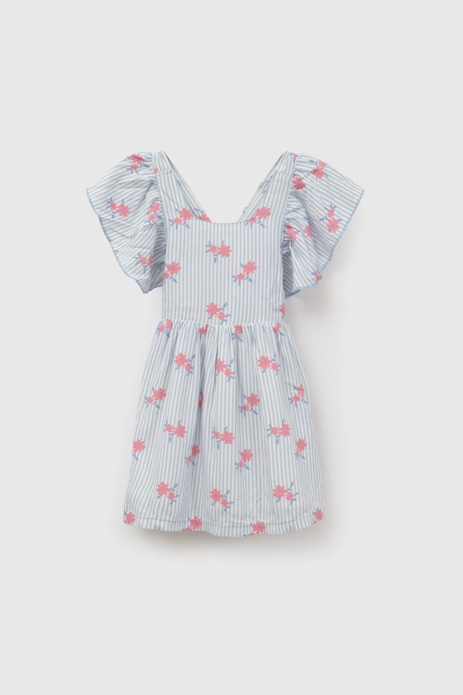 VESTIDO NIÑA COLLOKY LISTADO Y FLORES - 1