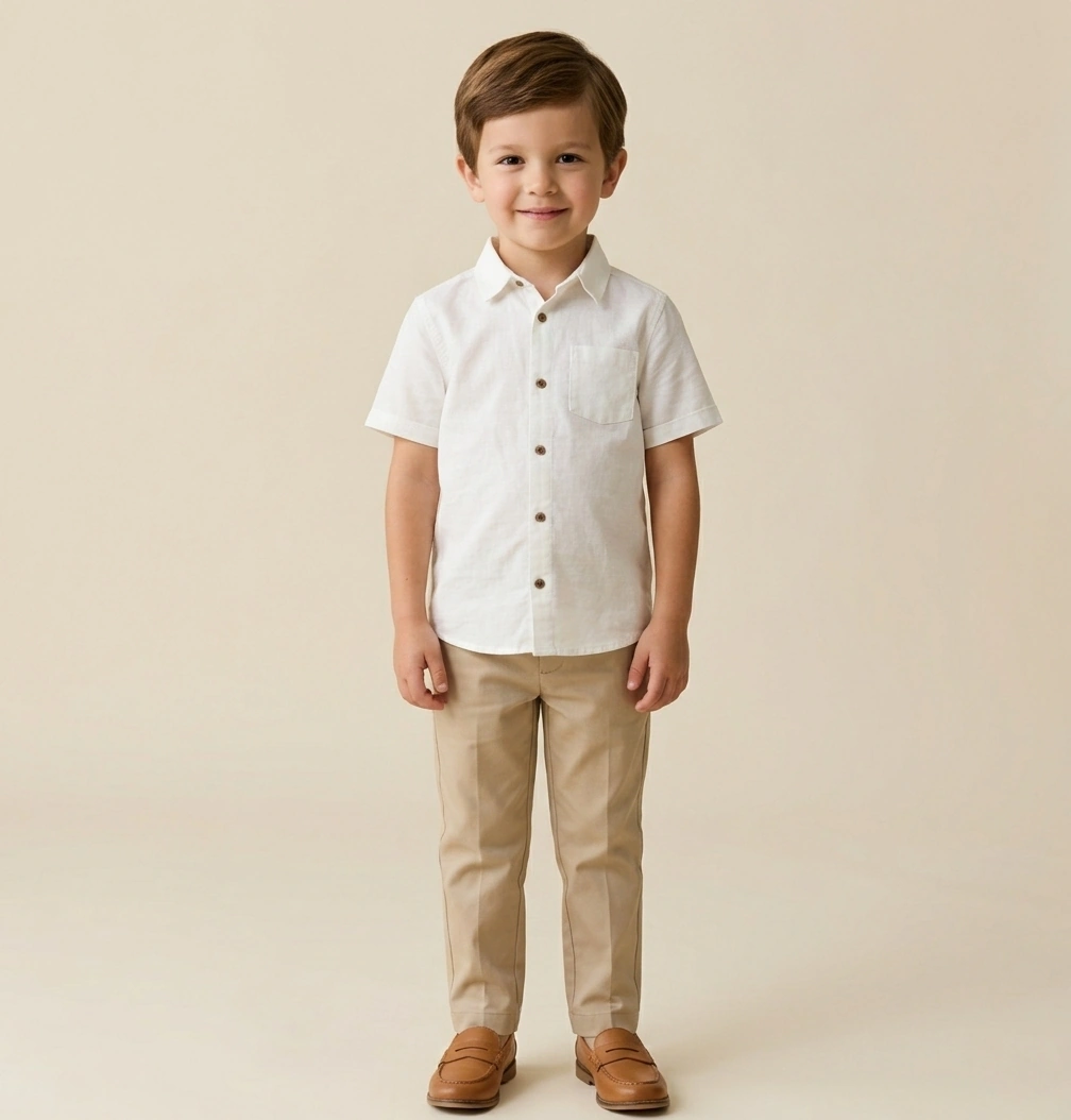 CAMISA MANGA CORTA NIÑO COLLOKY LINO - 1