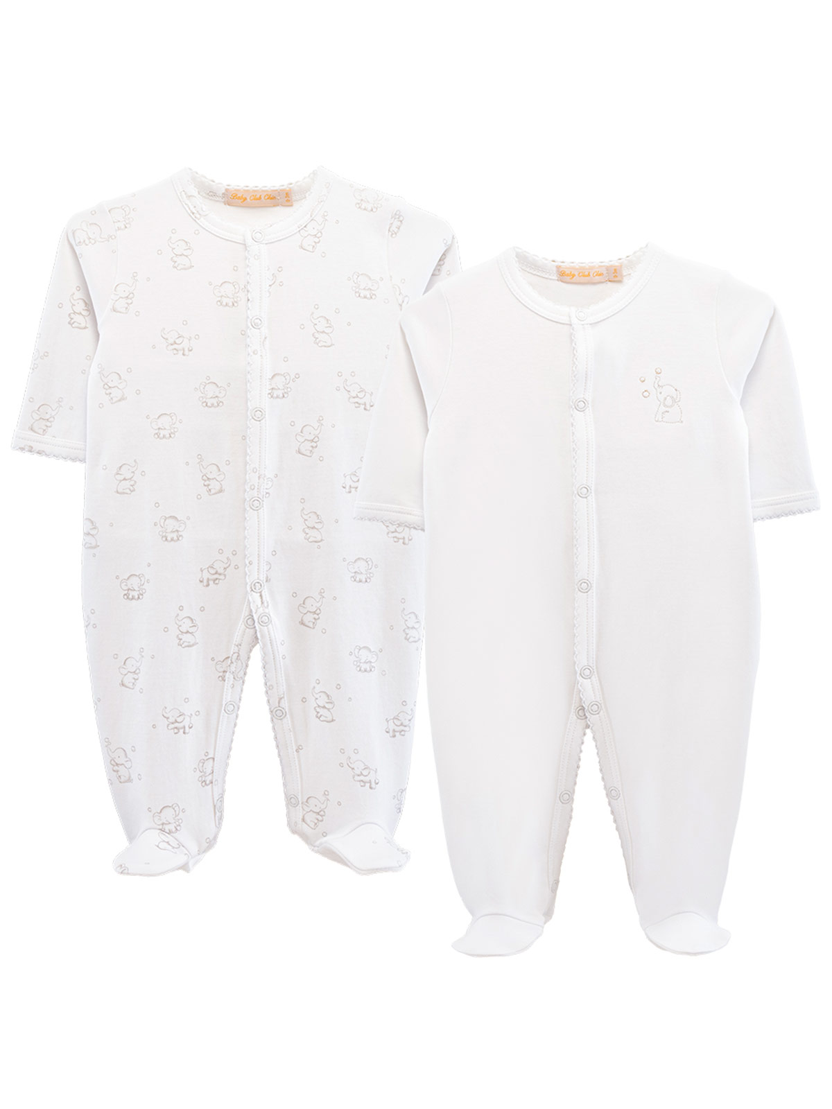 PACK X2 ENTERIZOS ALGODÓN UNISEX BABY CLUB CHIC BATH TIME - 1