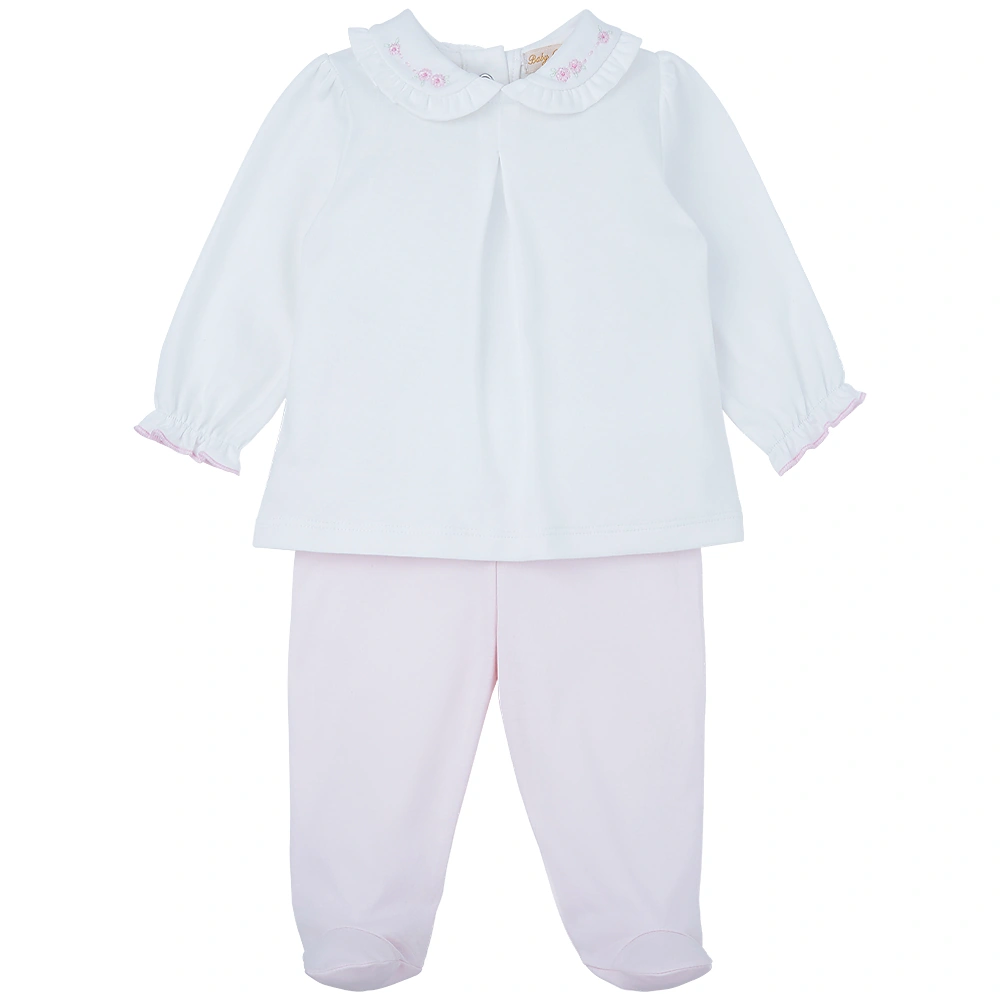 CONJUNTO POLO PANTALÓN ALGODÓN NIÑA BABY CLUB CHIC LITTLE GARDEN - 1
