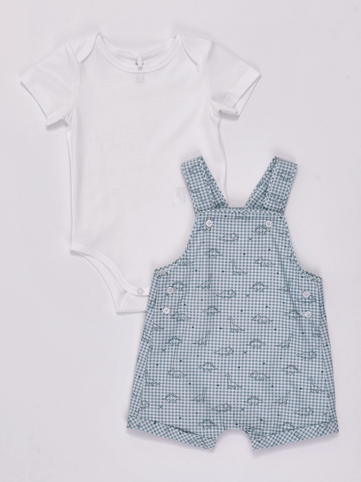 CONJUNTO BEBÉ NIÑO BABY HARVEST BODY ALGODÓN + JARDINERA - 1