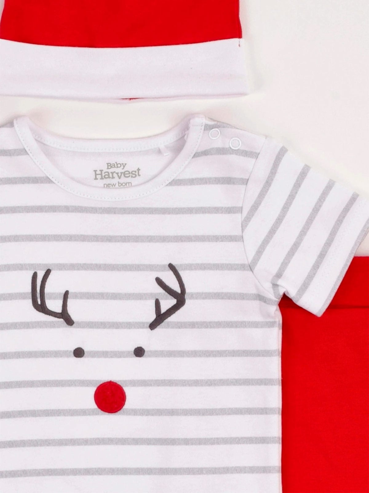 CONJUNTO NAVIDAD BODY + PANTALON + GORRO BEBE NIÑO BABY HARVEST - 3