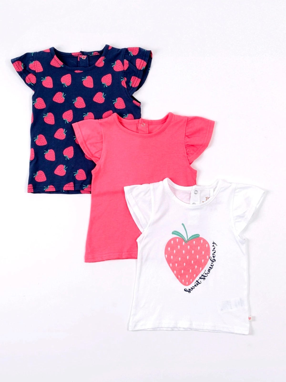 PACK X3 POLOS SIN MANGA ALGODÓN BEBE NIÑA BABY HARVEST - 1