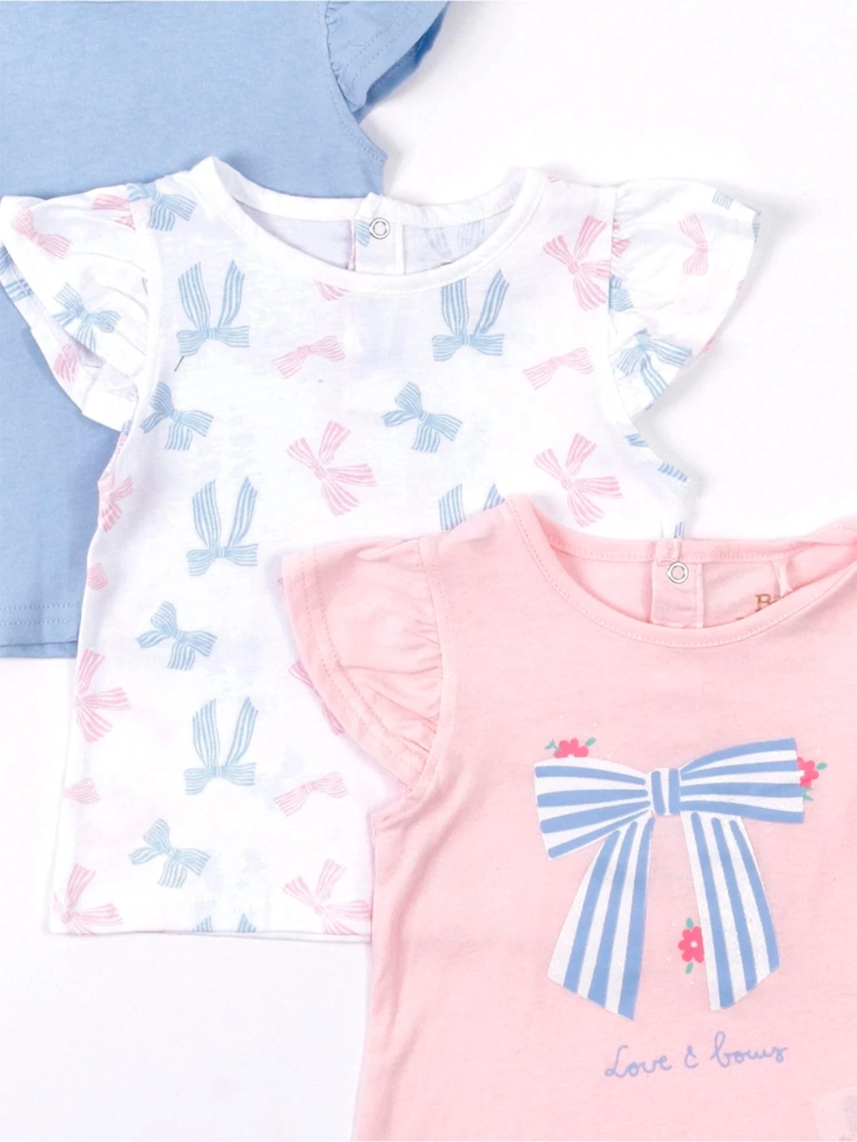 PACK X3 POLOS SIN MANGA ALGODÓN BEBE NIÑA BABY HARVEST - 3