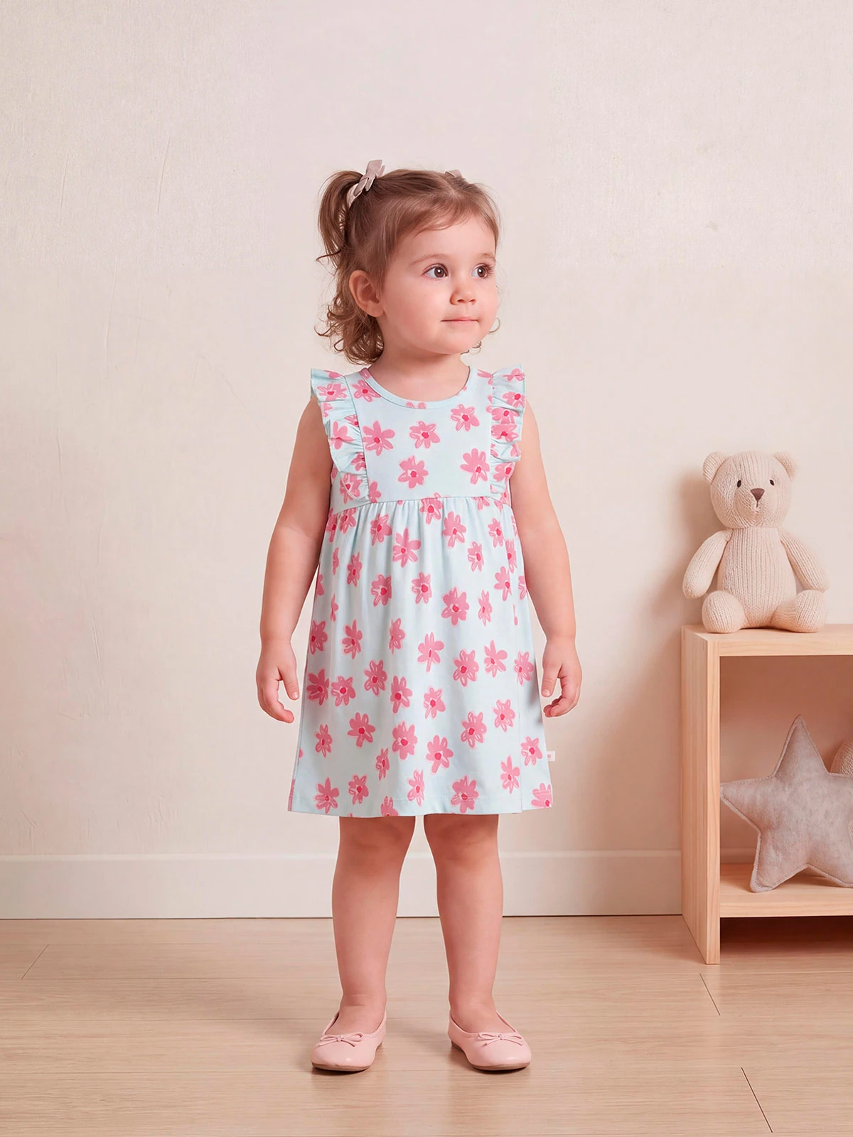 VESTIDO CORTE ALGODÓN BEBE NIÑA BABY HARVEST - 1